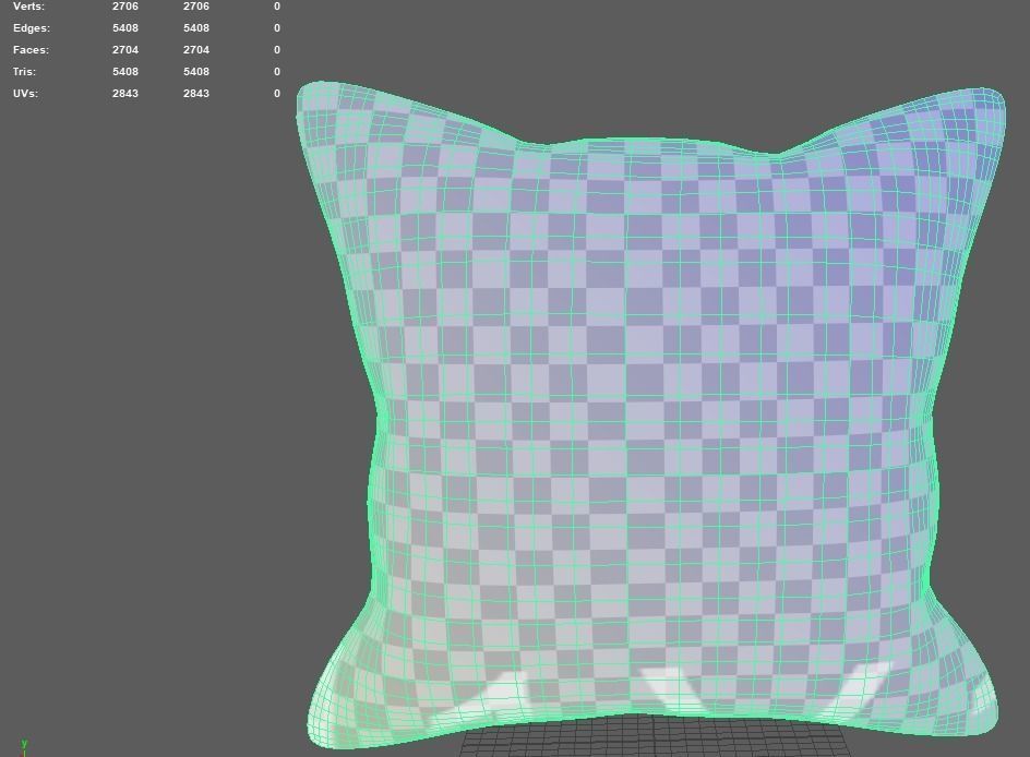 Pillow throw 45cm Over 50 Texture sets 3D model_116