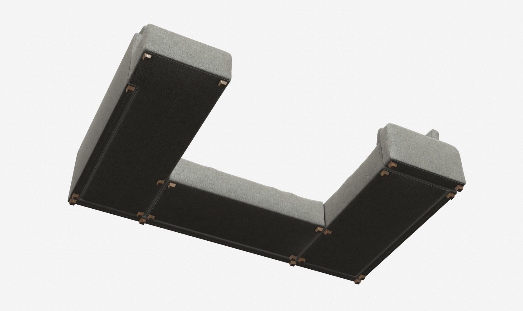 Sectional Sofa Low-poly 3D model_13