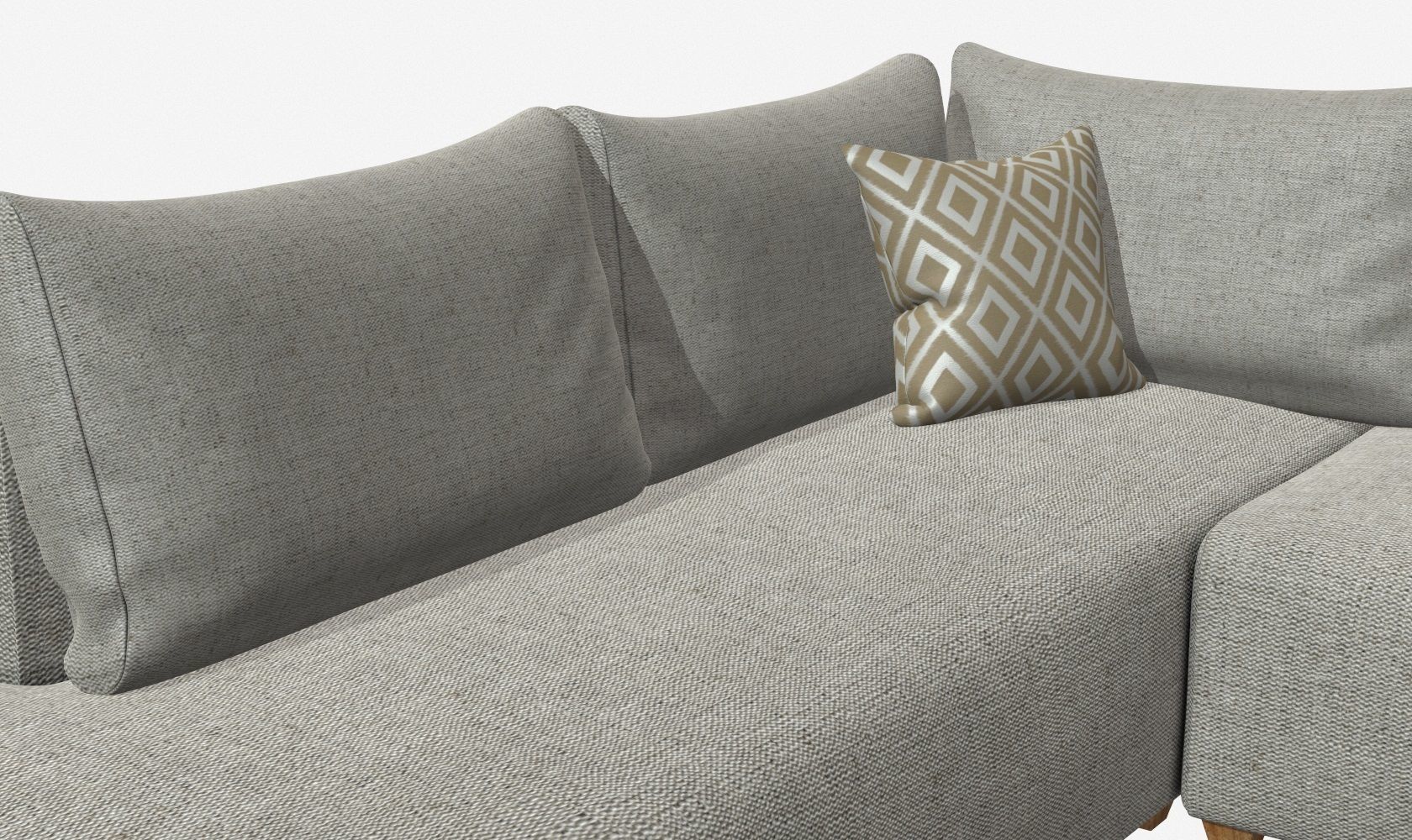 Sectional Sofa Low-poly 3D model_17