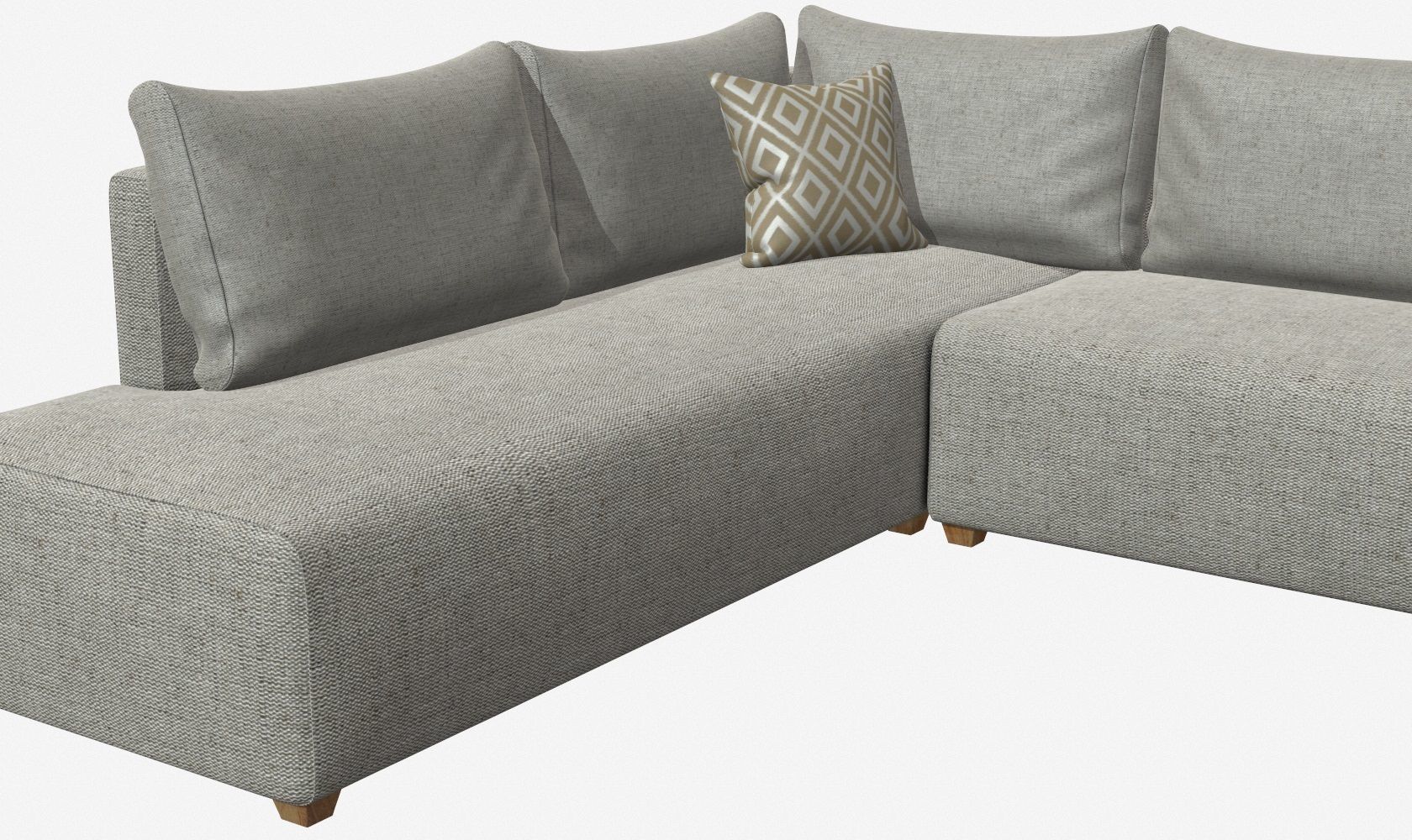 Sectional Sofa Low-poly 3D model_16