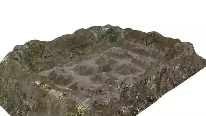 Game Map 4K Textures Low-poly 3D model