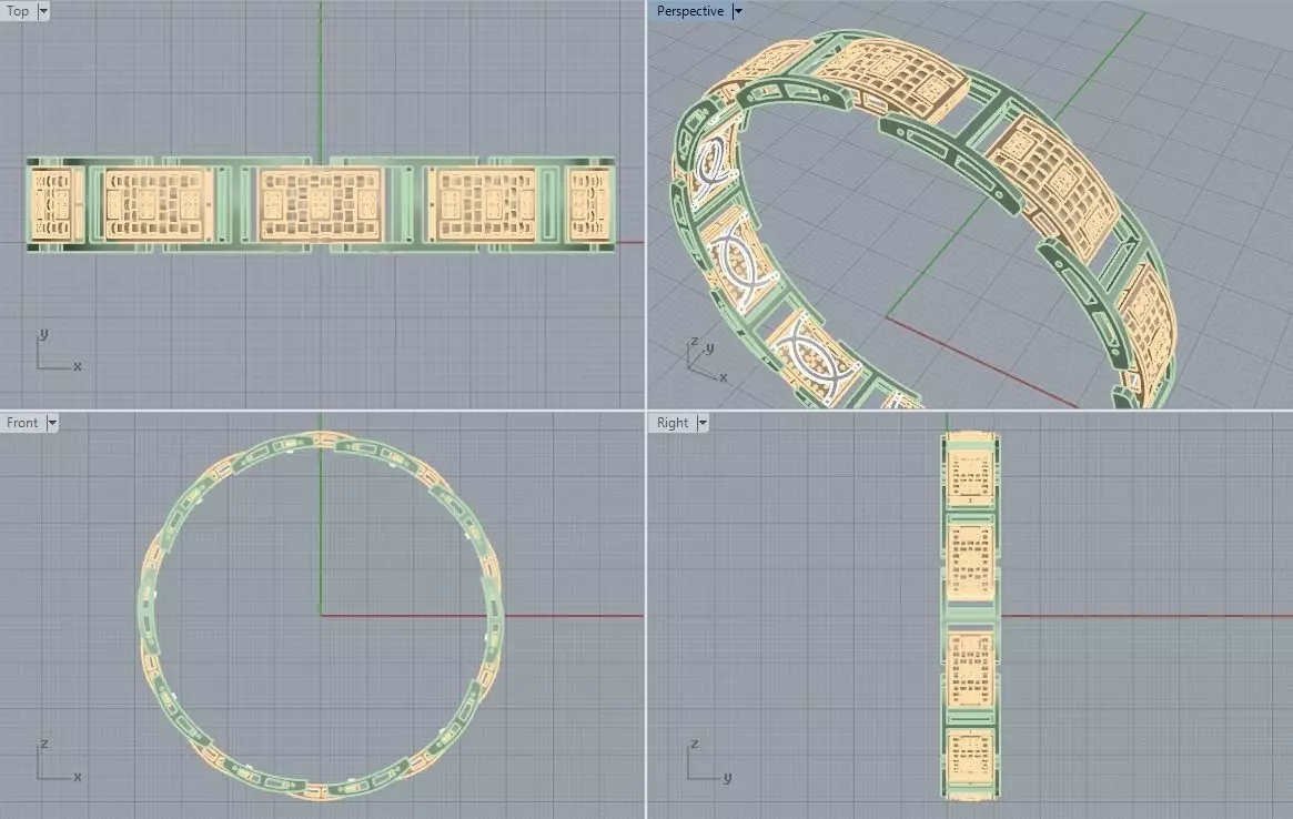 Bracelet Cobblestone 3D print model