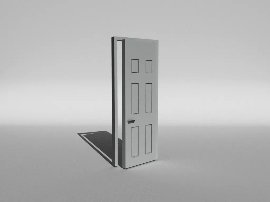 Simple door Free 3D model