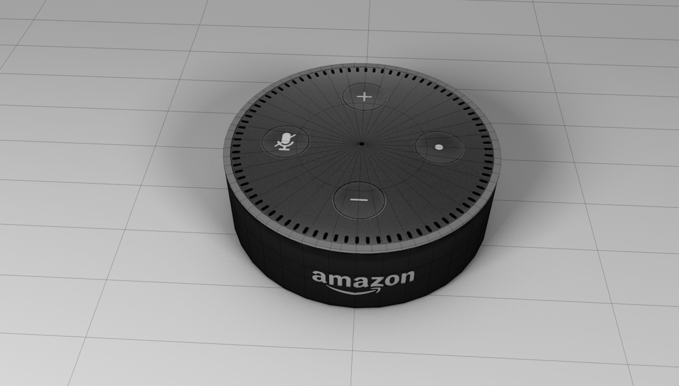 Amazon Echo Dot Gen 2 Alexa Low-poly 3D model_2