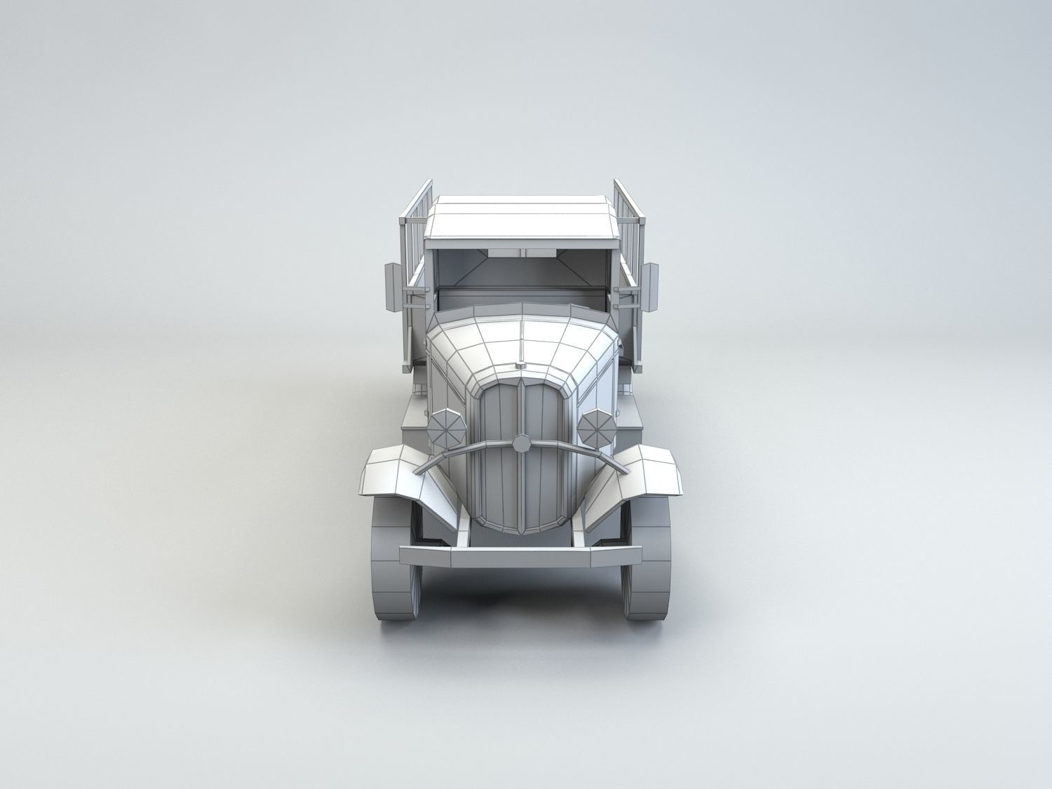 Low Poly Type 94 Army Truck Low-poly 3D model_4