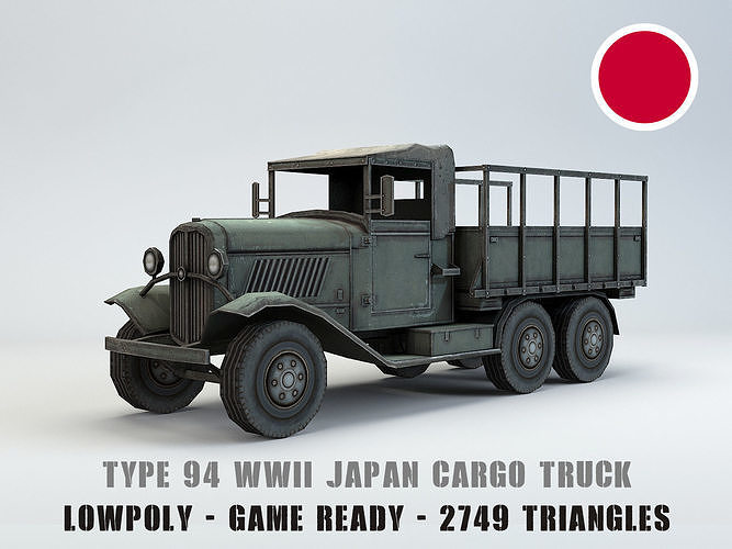 Low Poly Type 94 Army Truck Low-poly 3D model