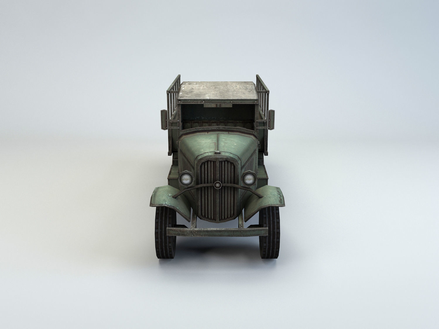 Low Poly Type 94 Army Truck Low-poly 3D model_5