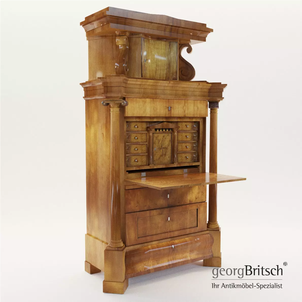 Biedermeier secretaire - Germany about 1820 - Georg Britsch 3D model