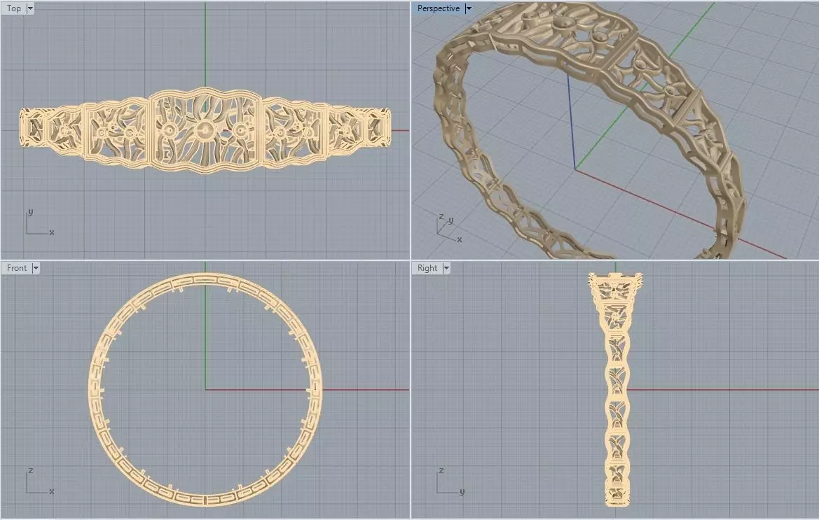 Bracelet Net 3D print model_0