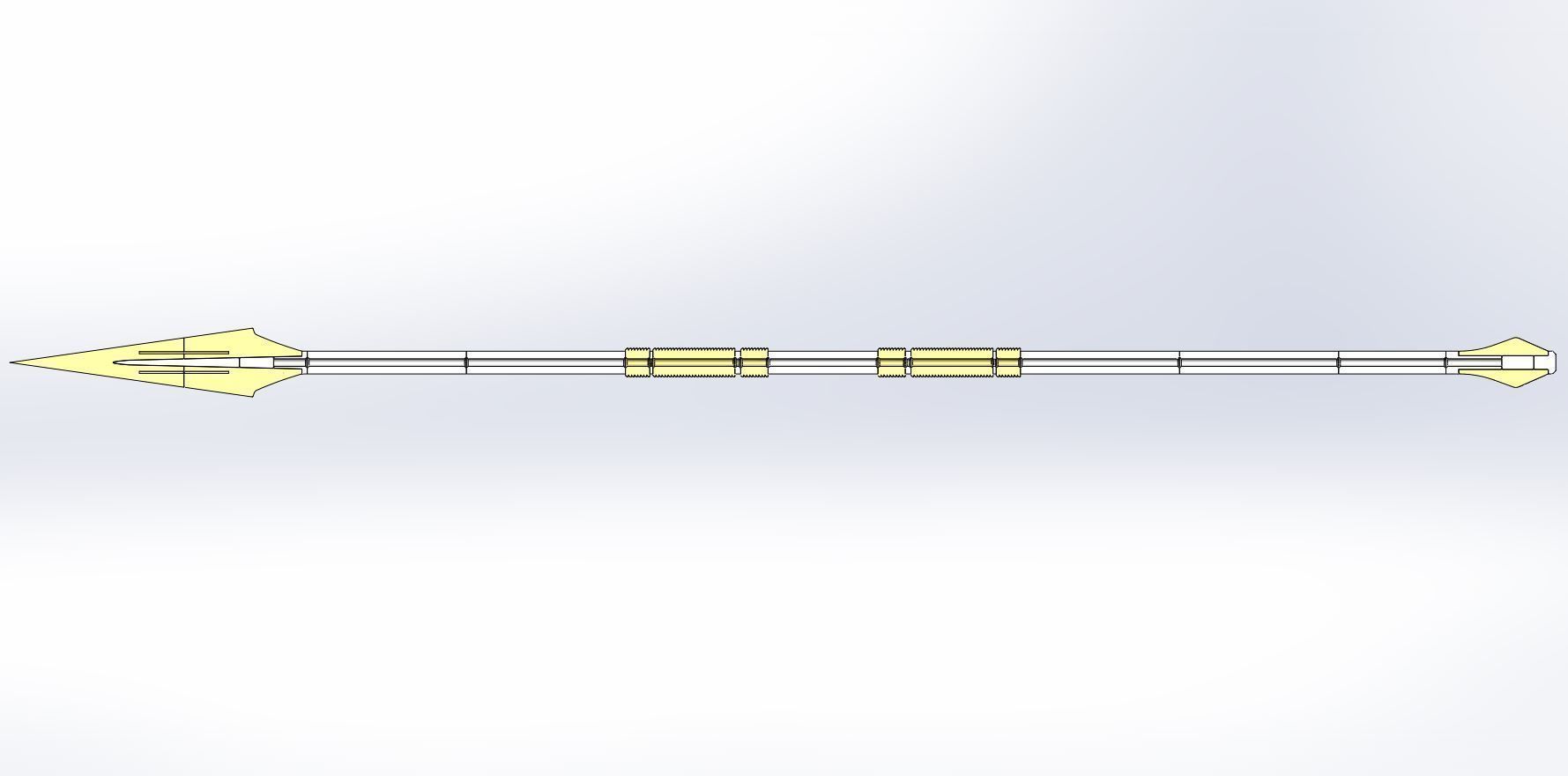 Vibranium Spear from the movie Black panther 2018 3D print model_38