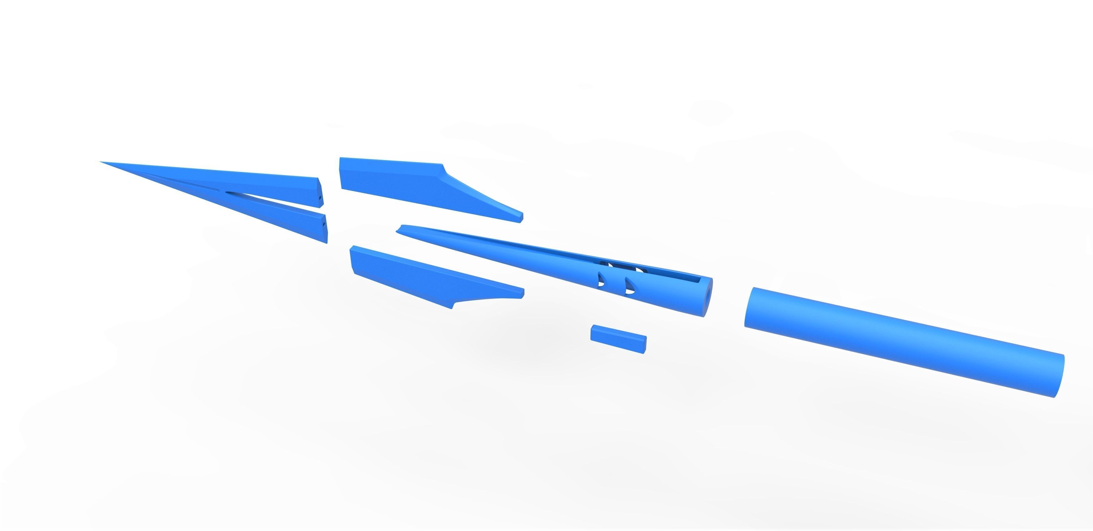 Vibranium Spear from the movie Black panther 2018 3D print model_35