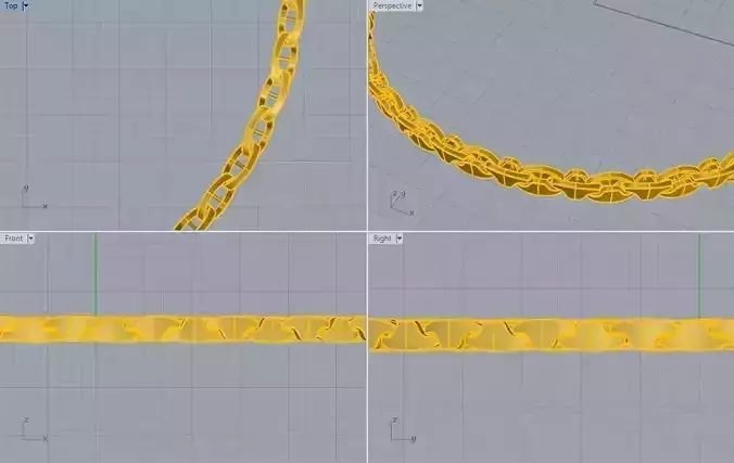 Necklace making gold chain