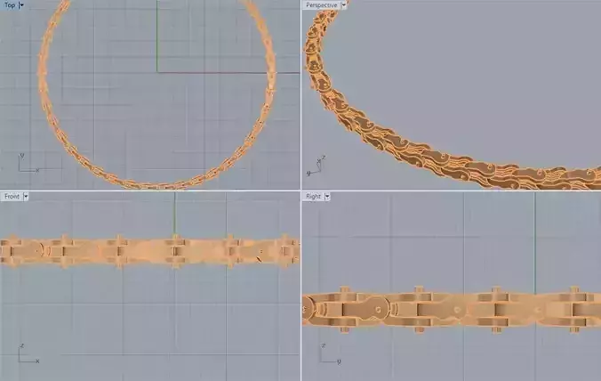 Necklace chain 3D print model