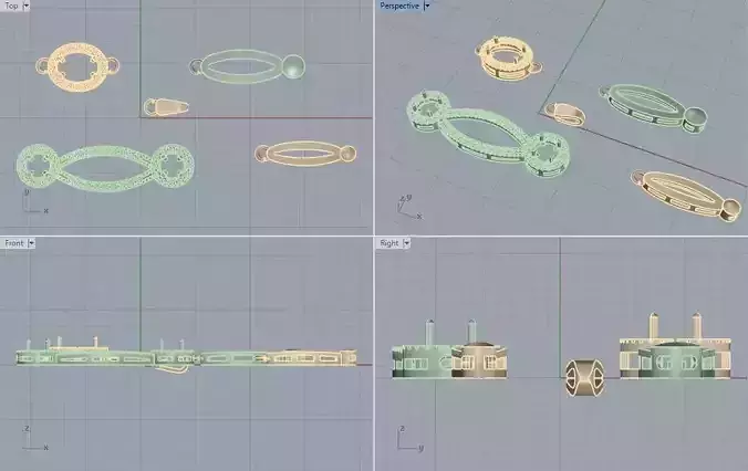 Necklace with Enamel