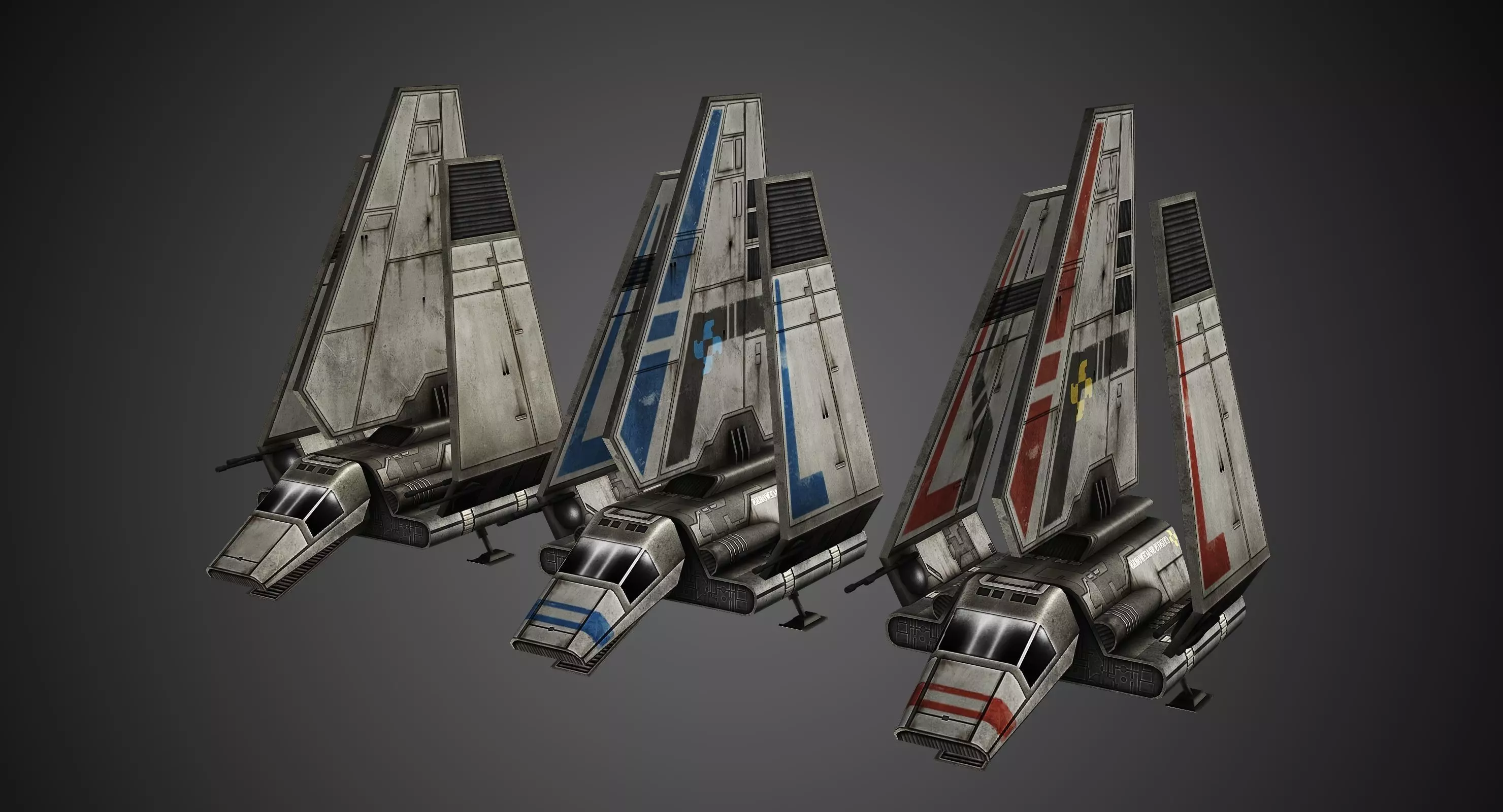 Imperial Shuttle Low-poly 3D model_0