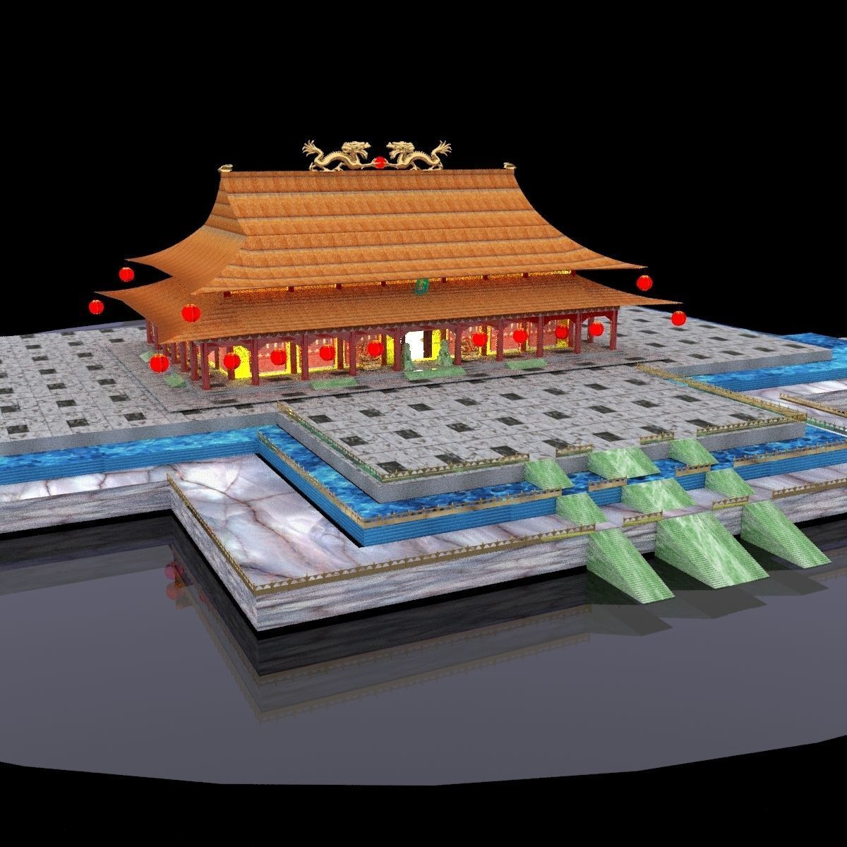 Chinese Forbidden City 3D model_9