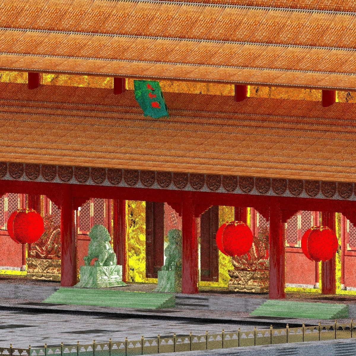 Chinese Forbidden City 3D model_8