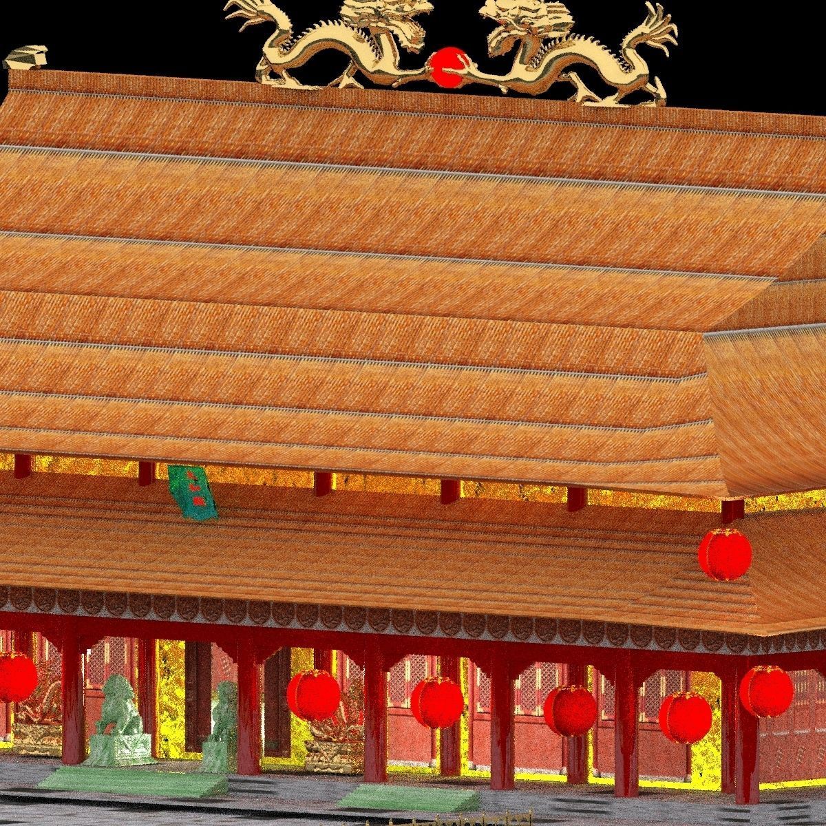 Chinese Forbidden City 3D model_2