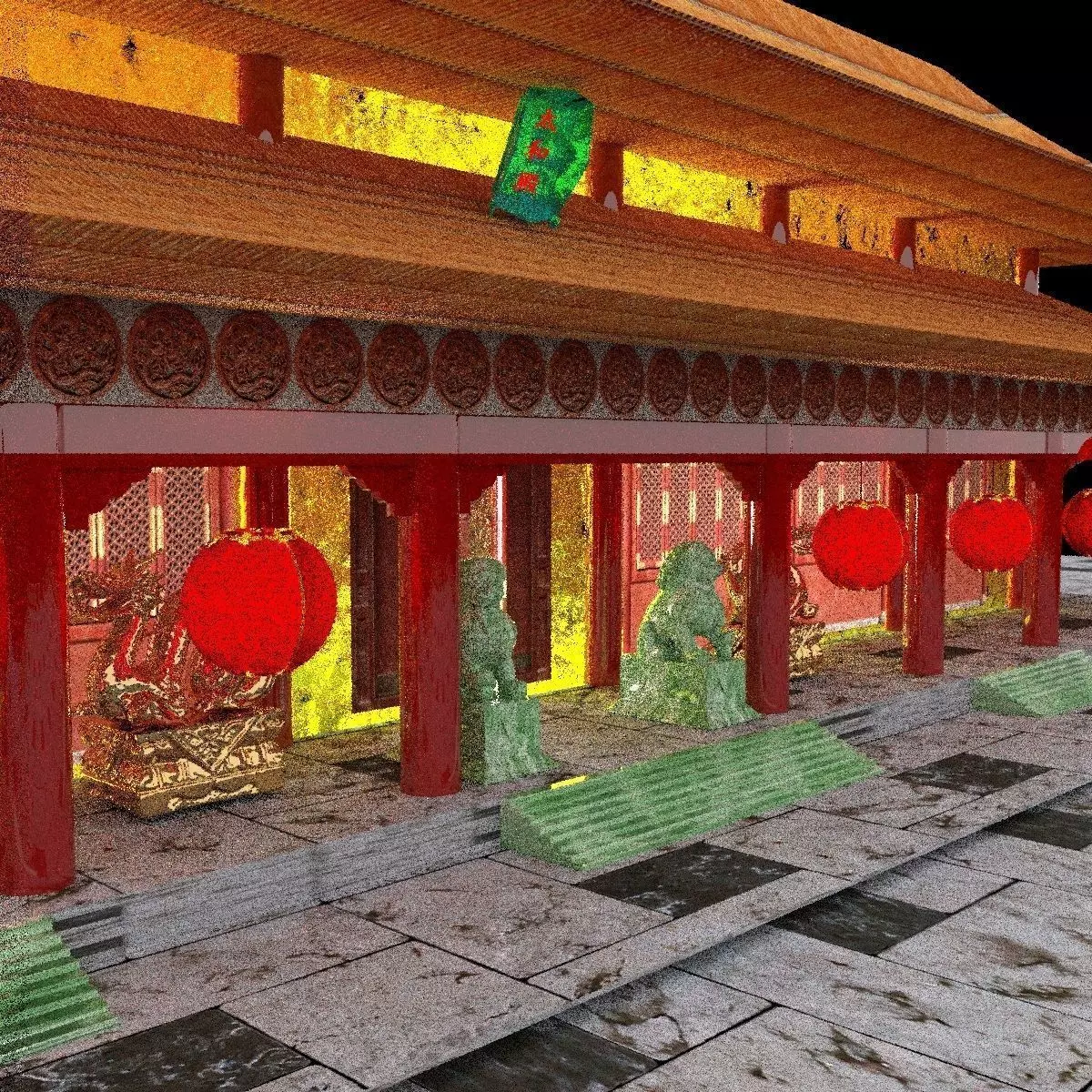 Chinese Forbidden City 3D model_0