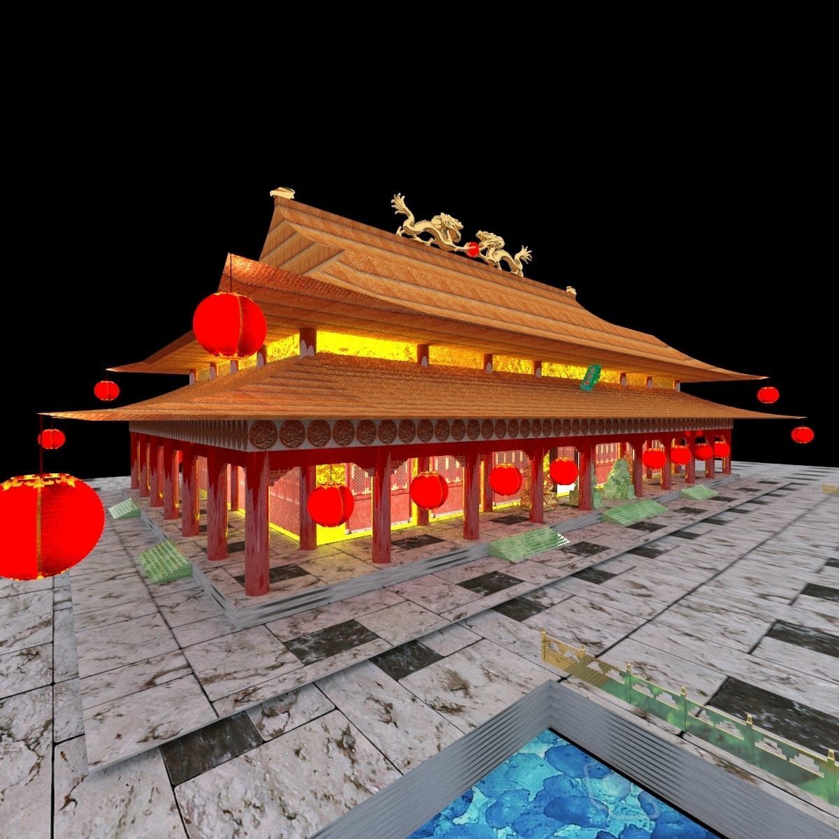 Chinese Forbidden City 3D model_6