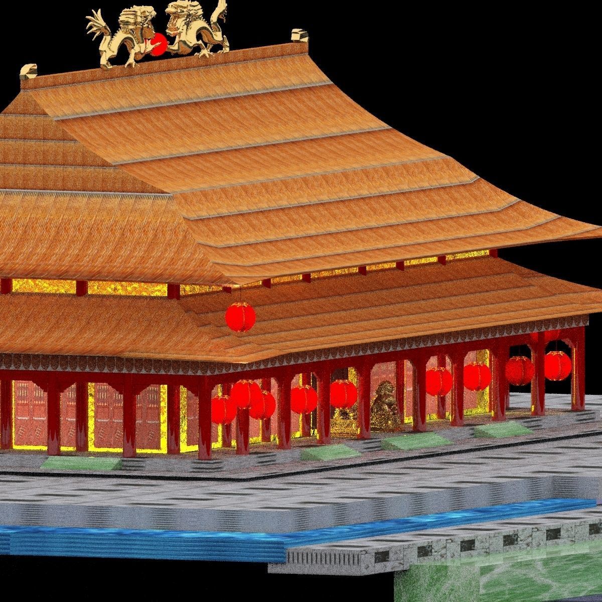 Chinese Forbidden City 3D model_11