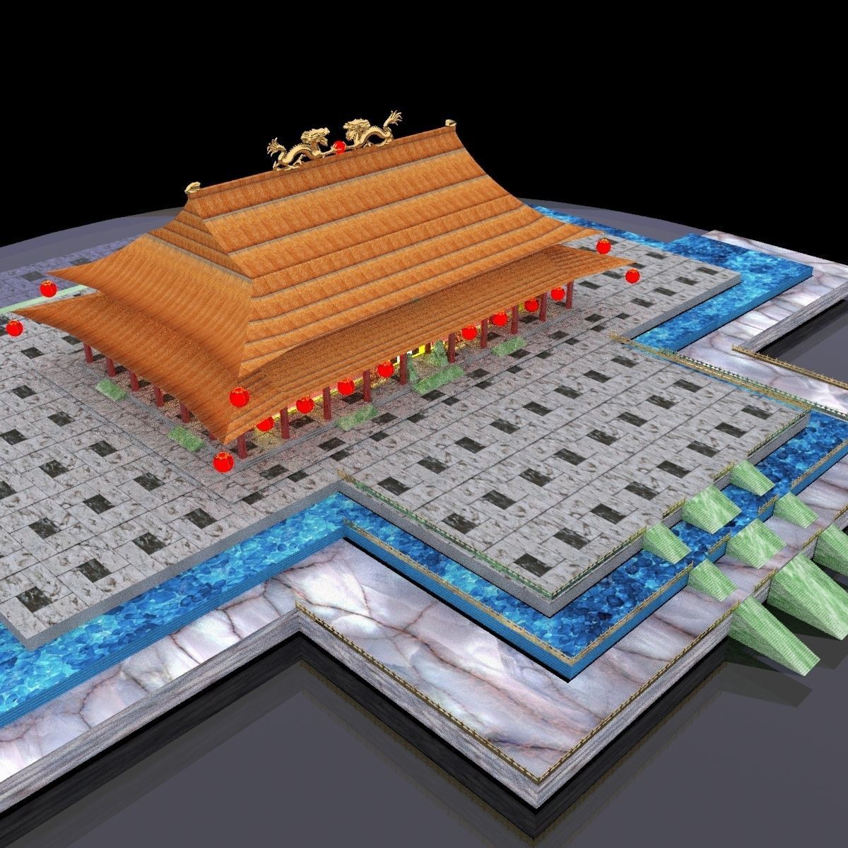 Chinese Forbidden City 3D model_10