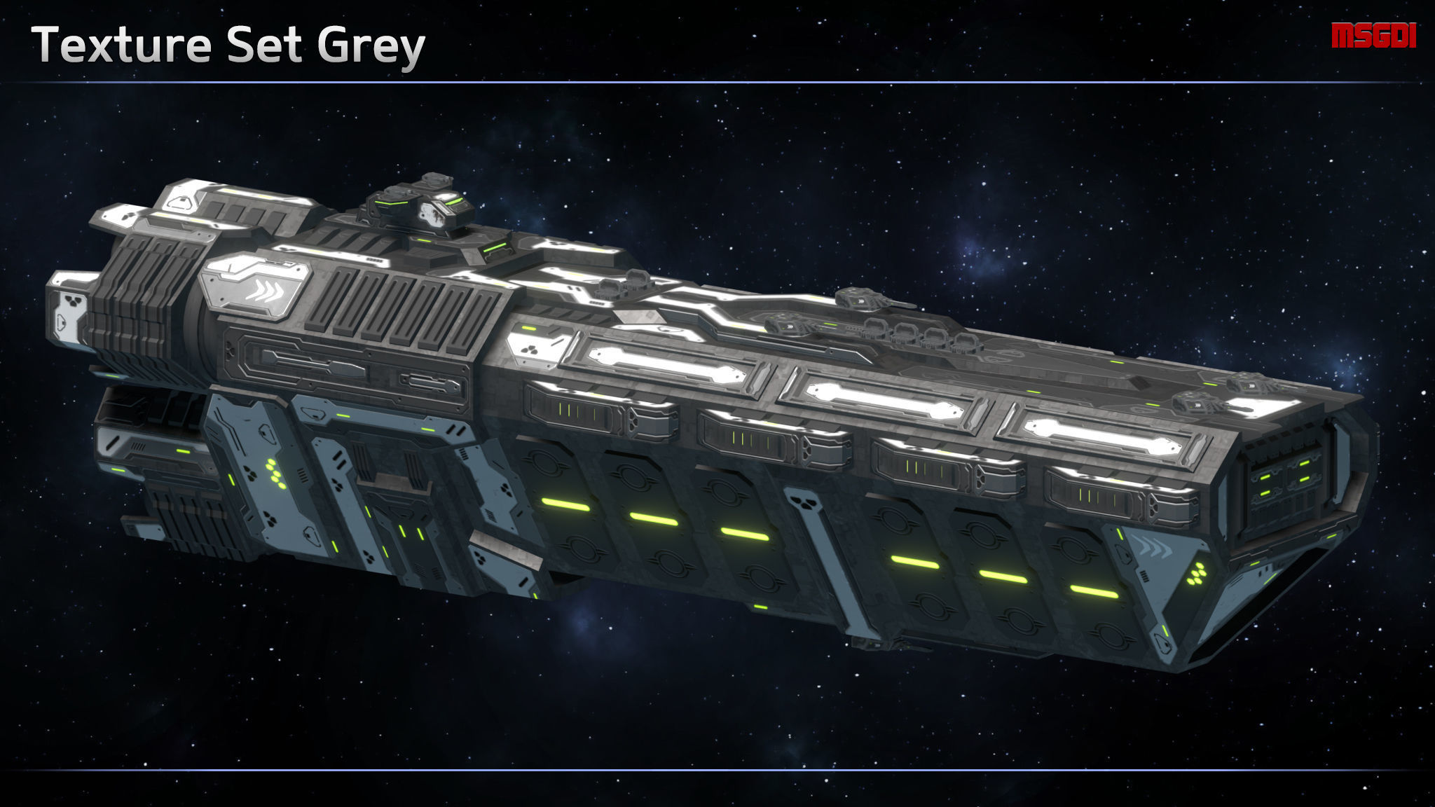 Spaceship Enkar Republic Battleship Gastekan Low-poly 3D model_8