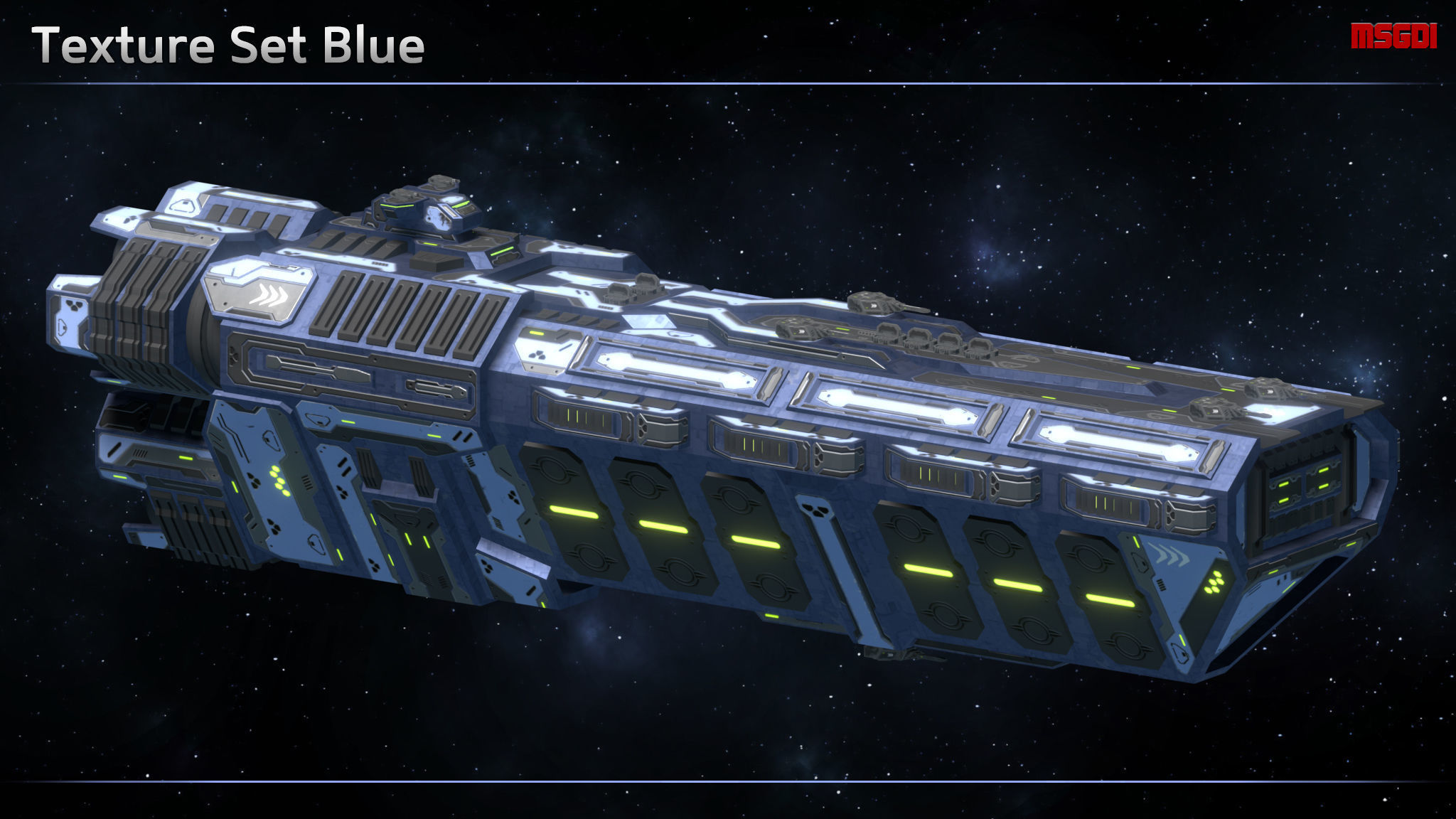 Spaceship Enkar Republic Battleship Gastekan Low-poly 3D model_5