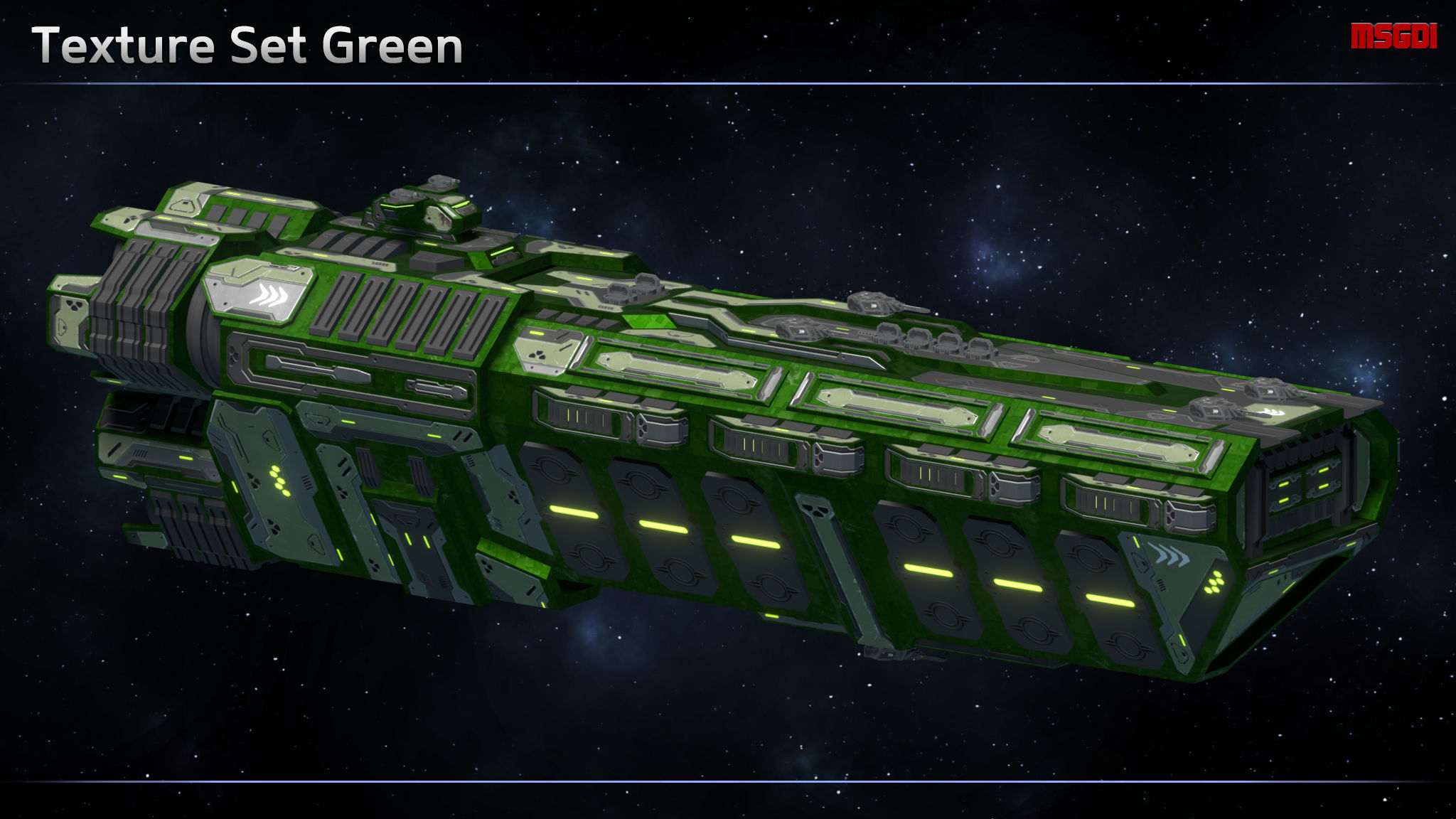 Spaceship Enkar Republic Battleship Gastekan Low-poly 3D model_7
