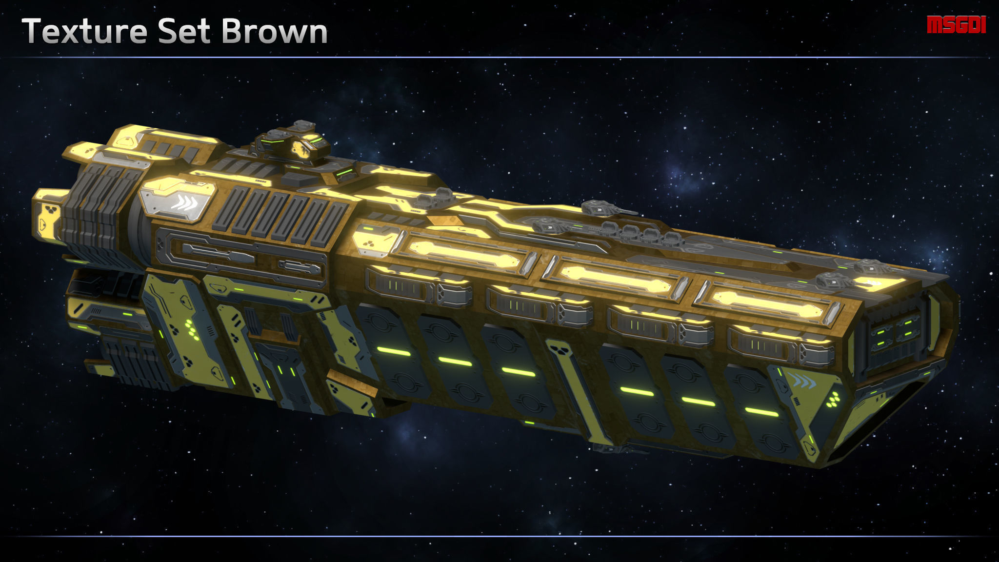 Spaceship Enkar Republic Battleship Gastekan Low-poly 3D model_6