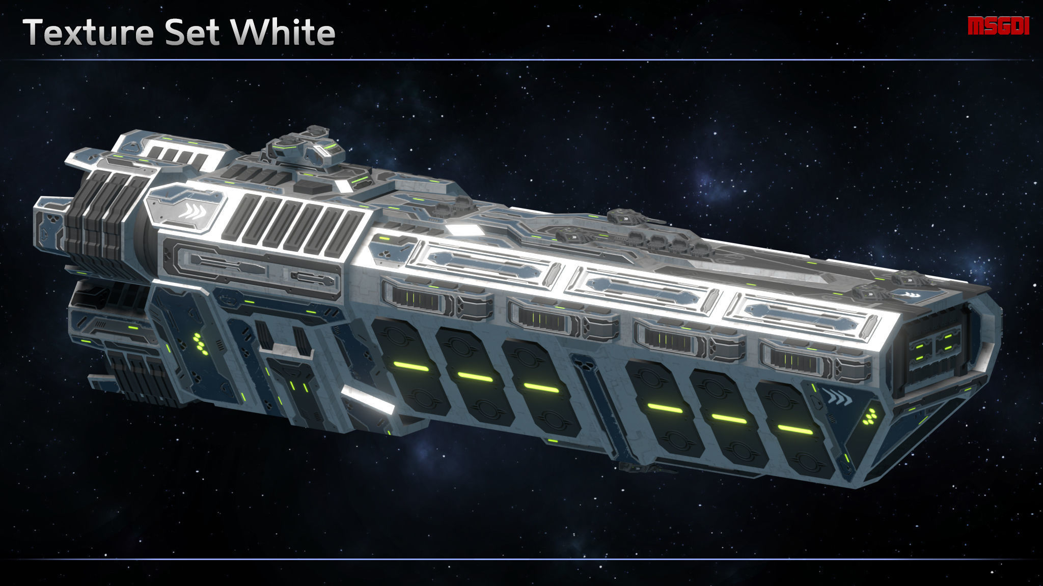 Spaceship Enkar Republic Battleship Gastekan Low-poly 3D model_10