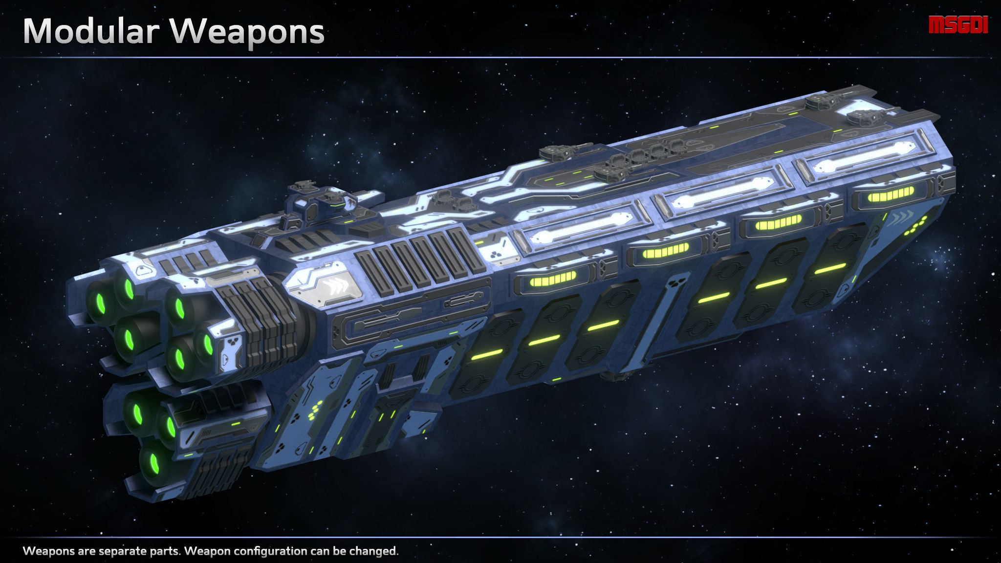 Spaceship Enkar Republic Battleship Gastekan Low-poly 3D model_3