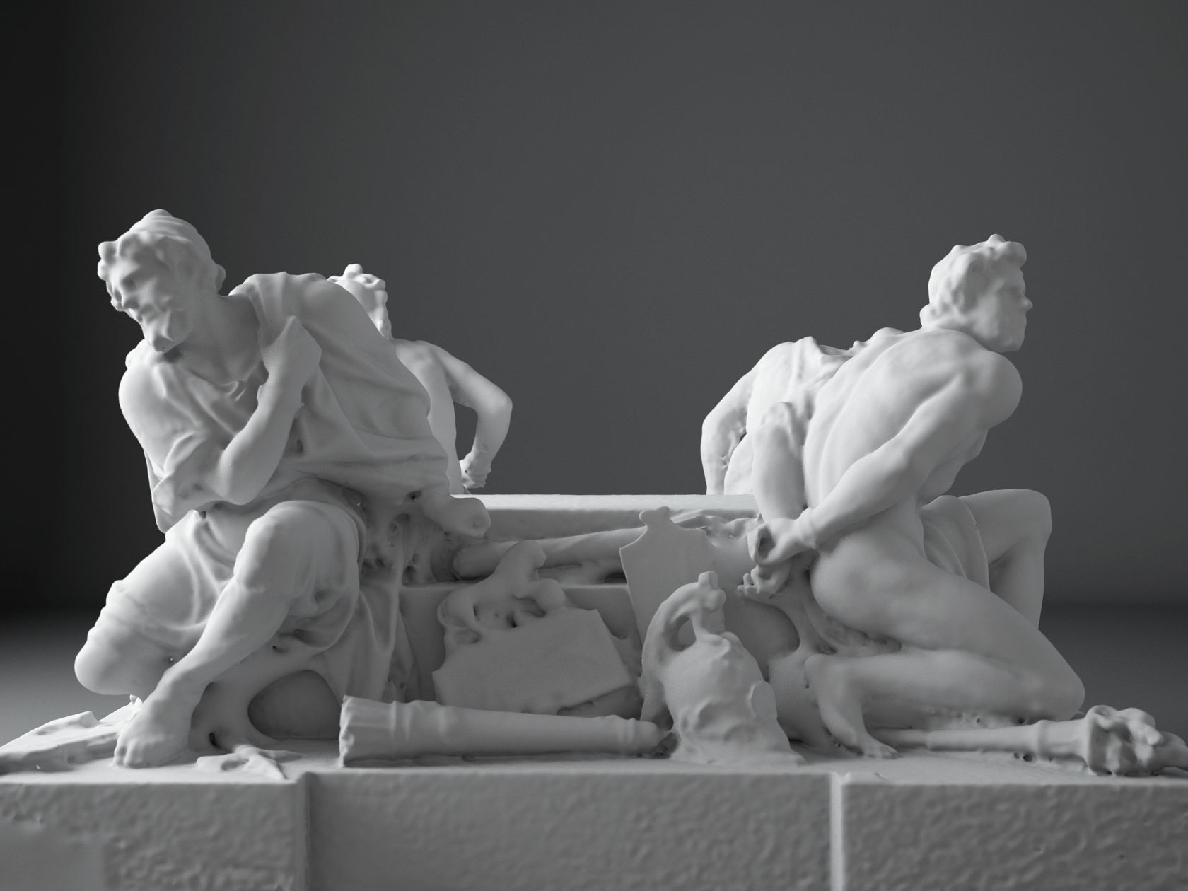 Four Captives - Louvre 3D print model_1