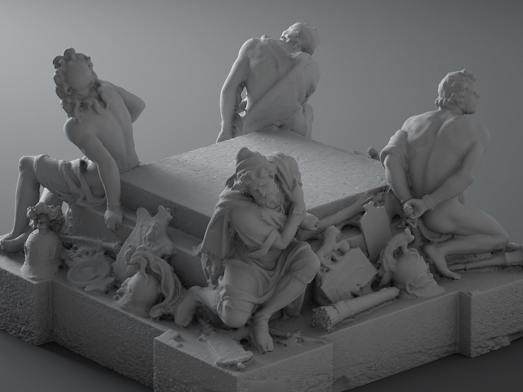 Four Captives - Louvre 3D print model_5