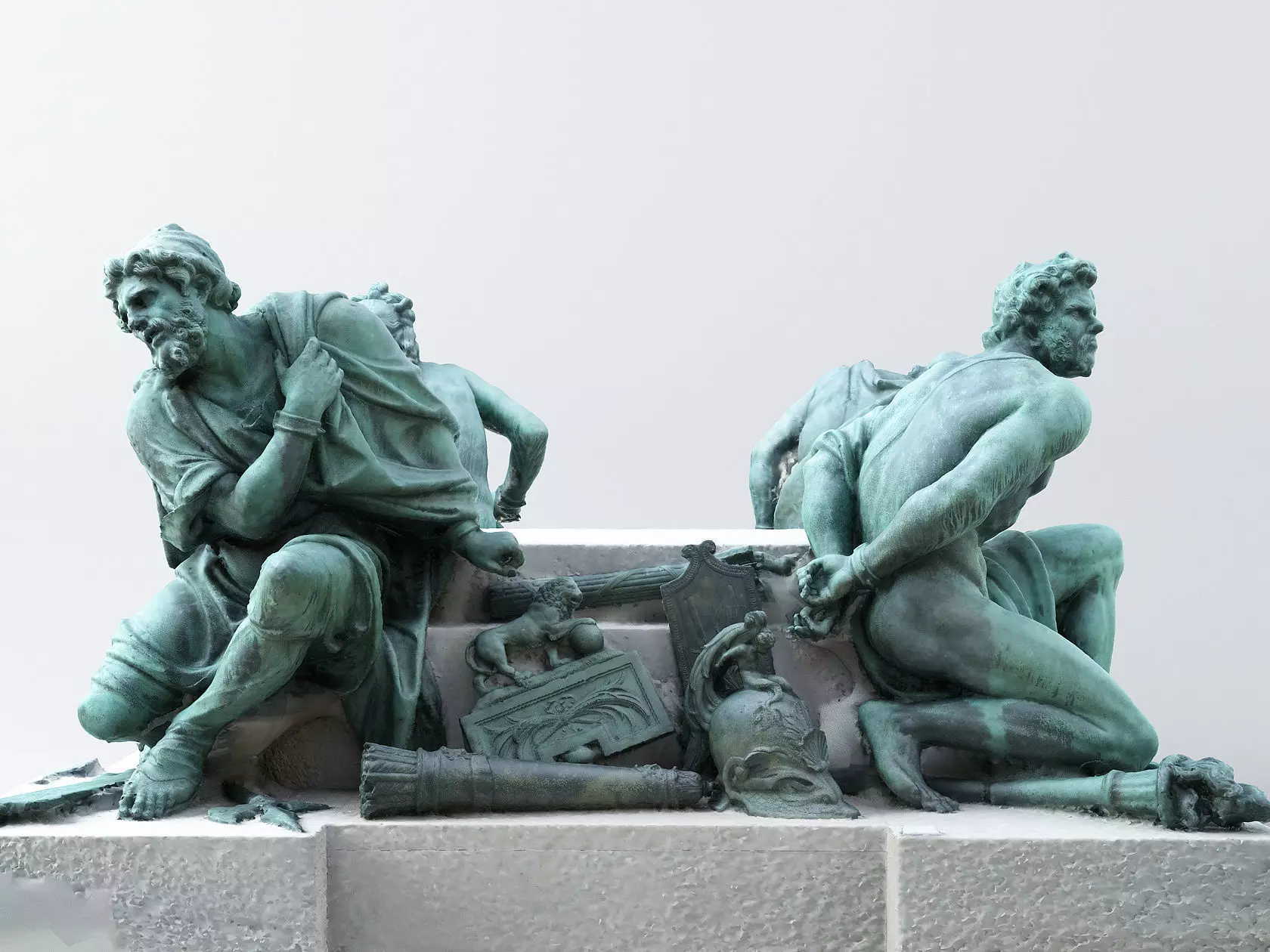 Four Captives - Louvre 3D print model_0