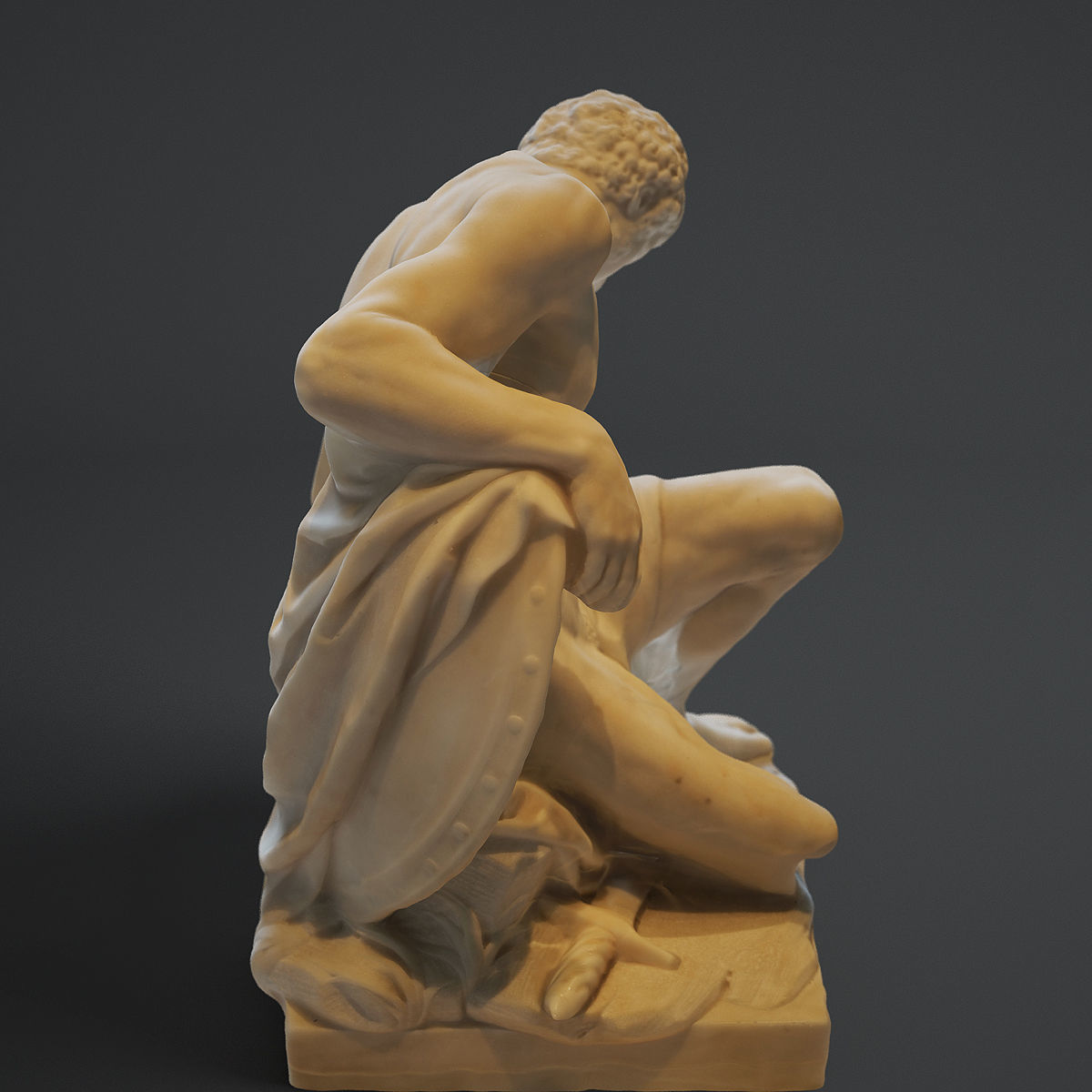 Dying Gladiator - Musee du Louvre Reality Capture 3D print model_2