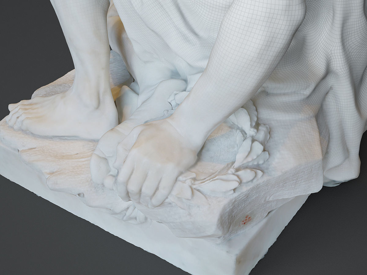 Dying Gladiator - Musee du Louvre Reality Capture 3D print model_5