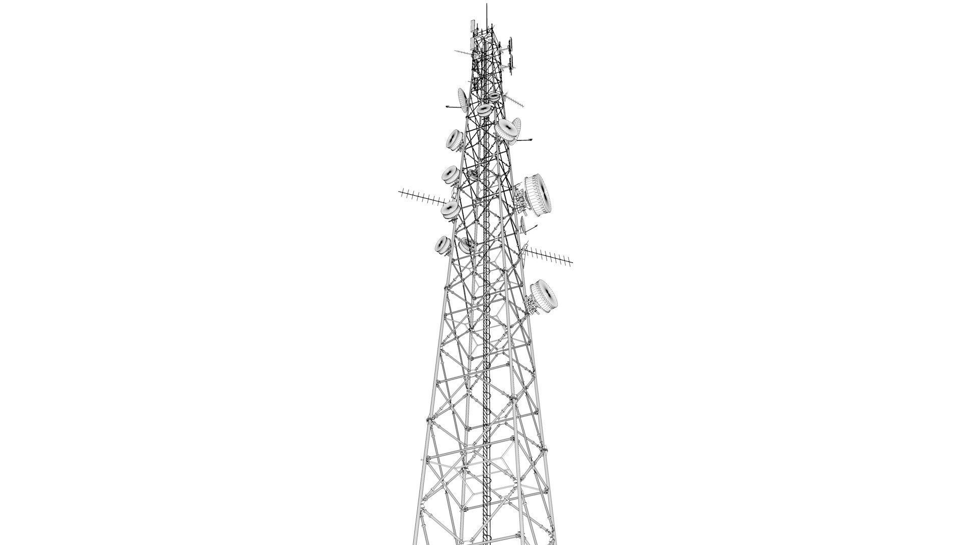 Telecommunication Tower 3D model_5