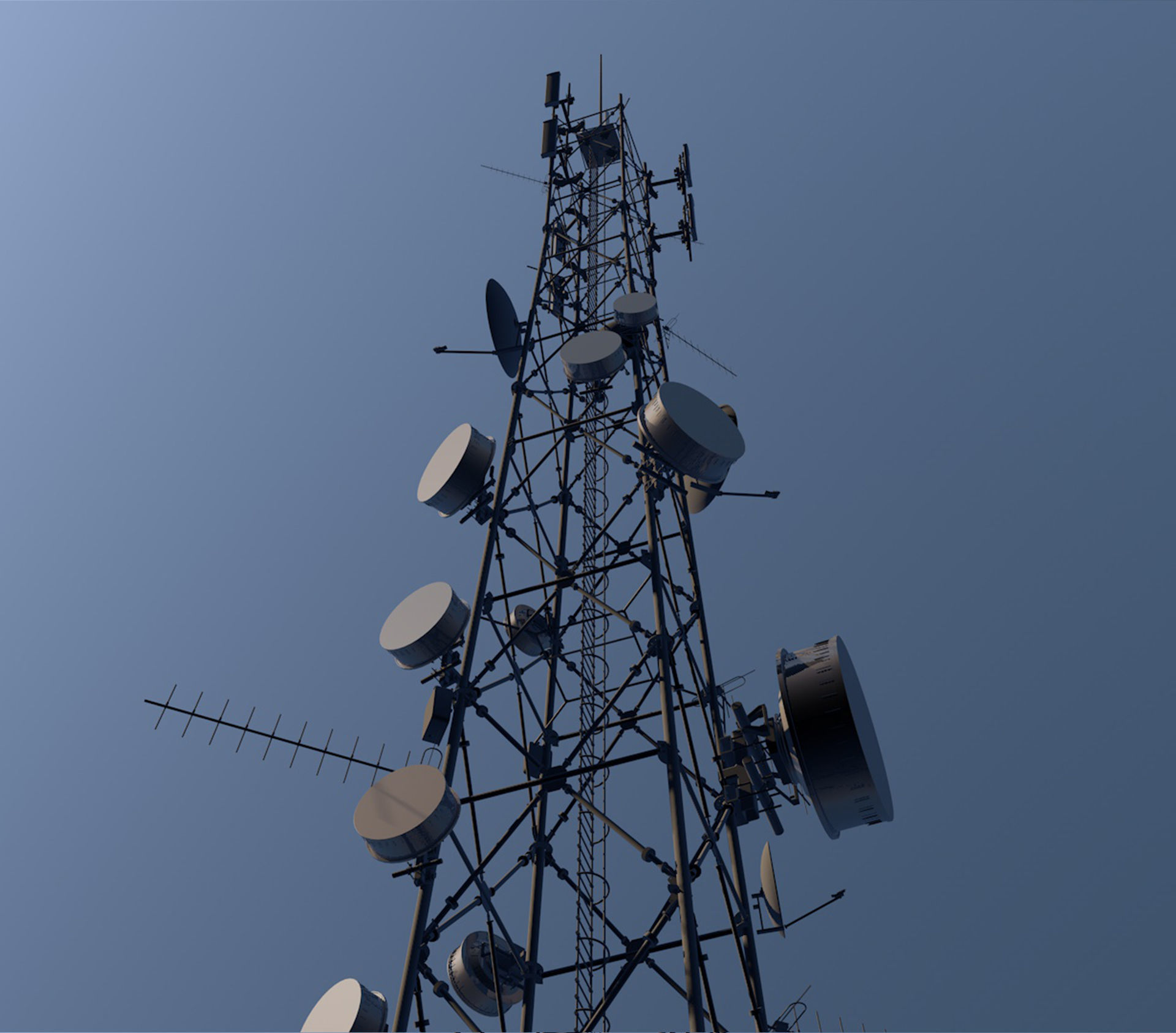 Telecommunication Tower 3D model_3
