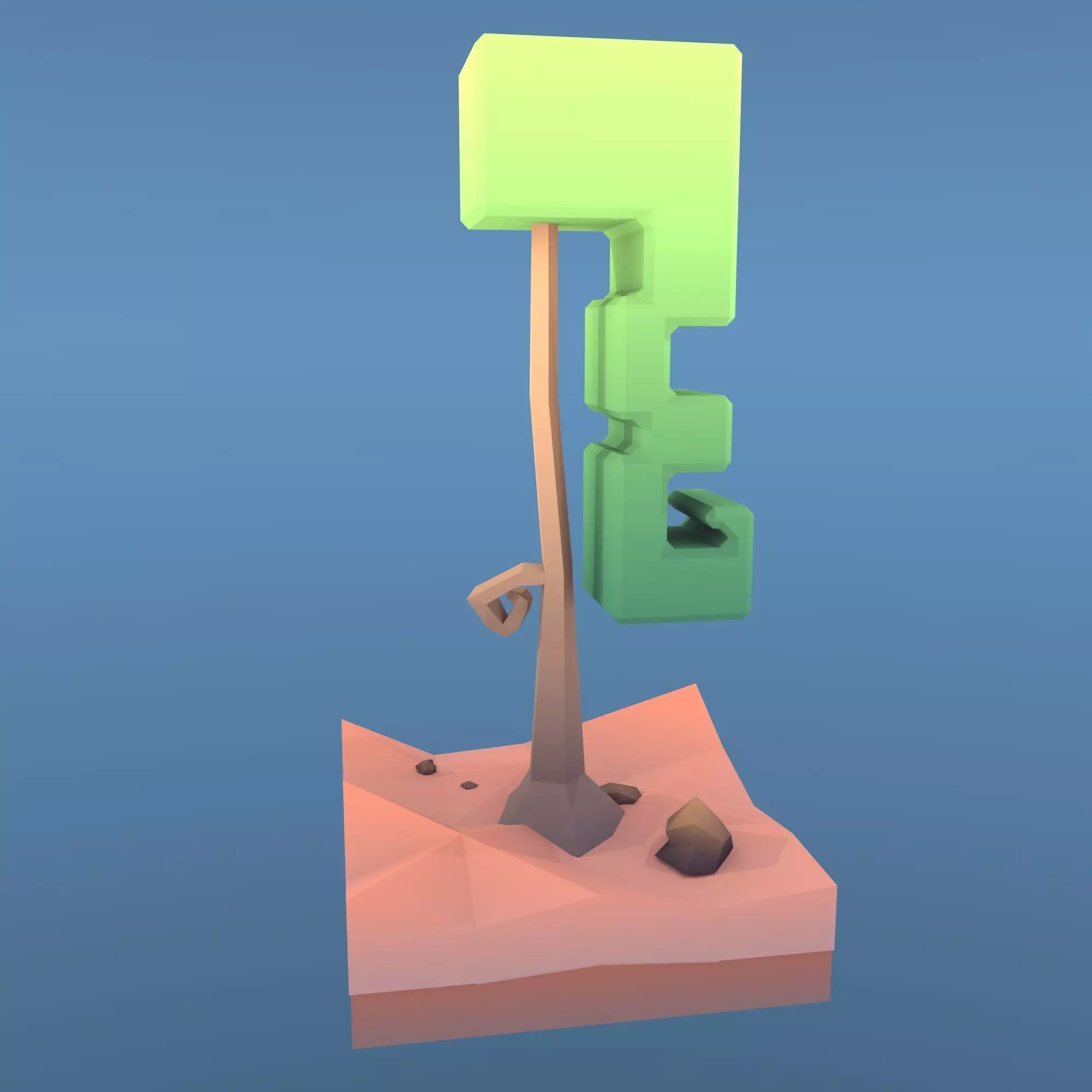 Low Poly Tree - The Curly Tree Low-poly 3D model