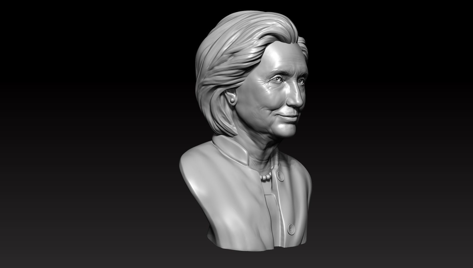 Hillary Clinton 3D printable model  3D print model_6