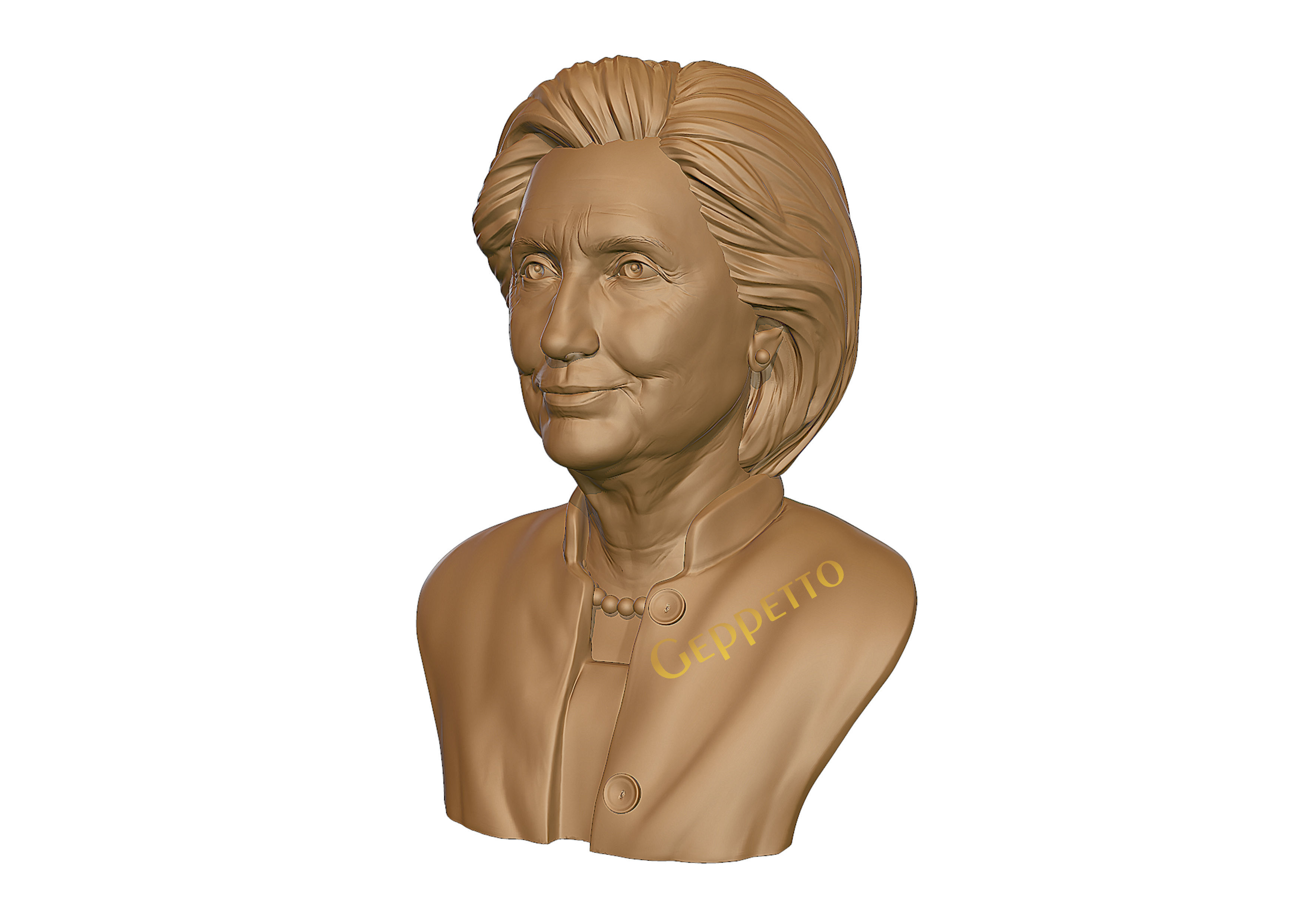 Hillary Clinton 3D printable model  3D print model_14