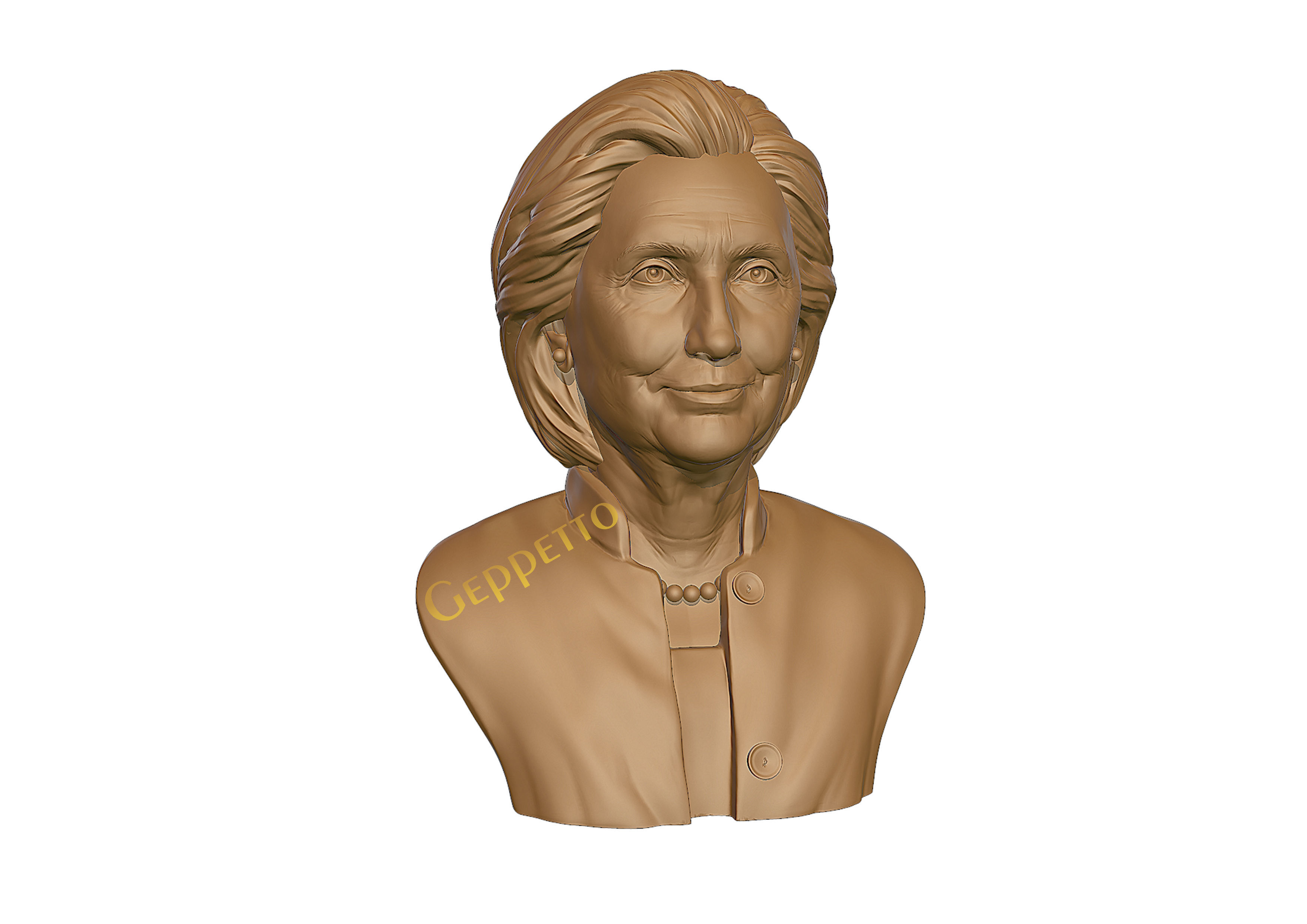 Hillary Clinton 3D printable model  3D print model_12