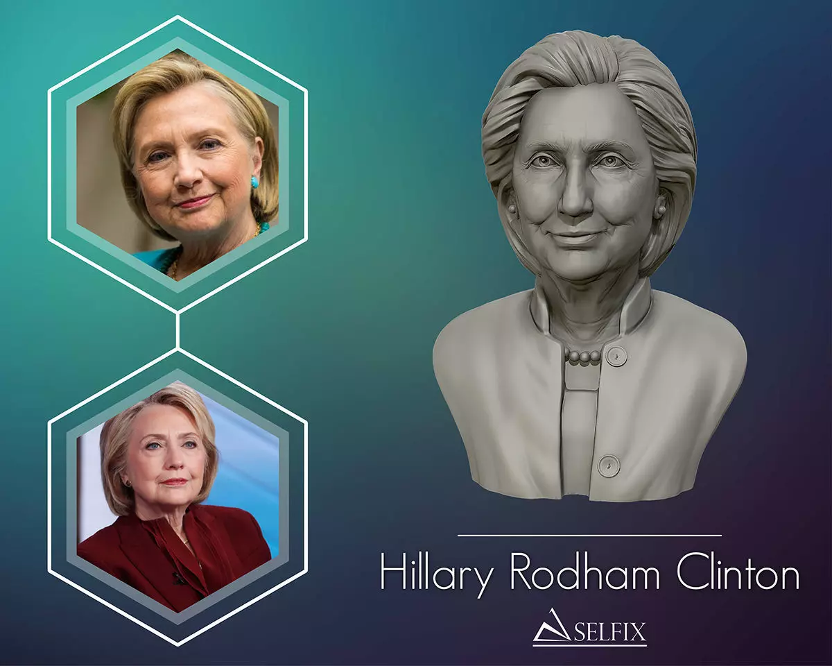 Hillary Clinton 3D printable model  3D print model_0