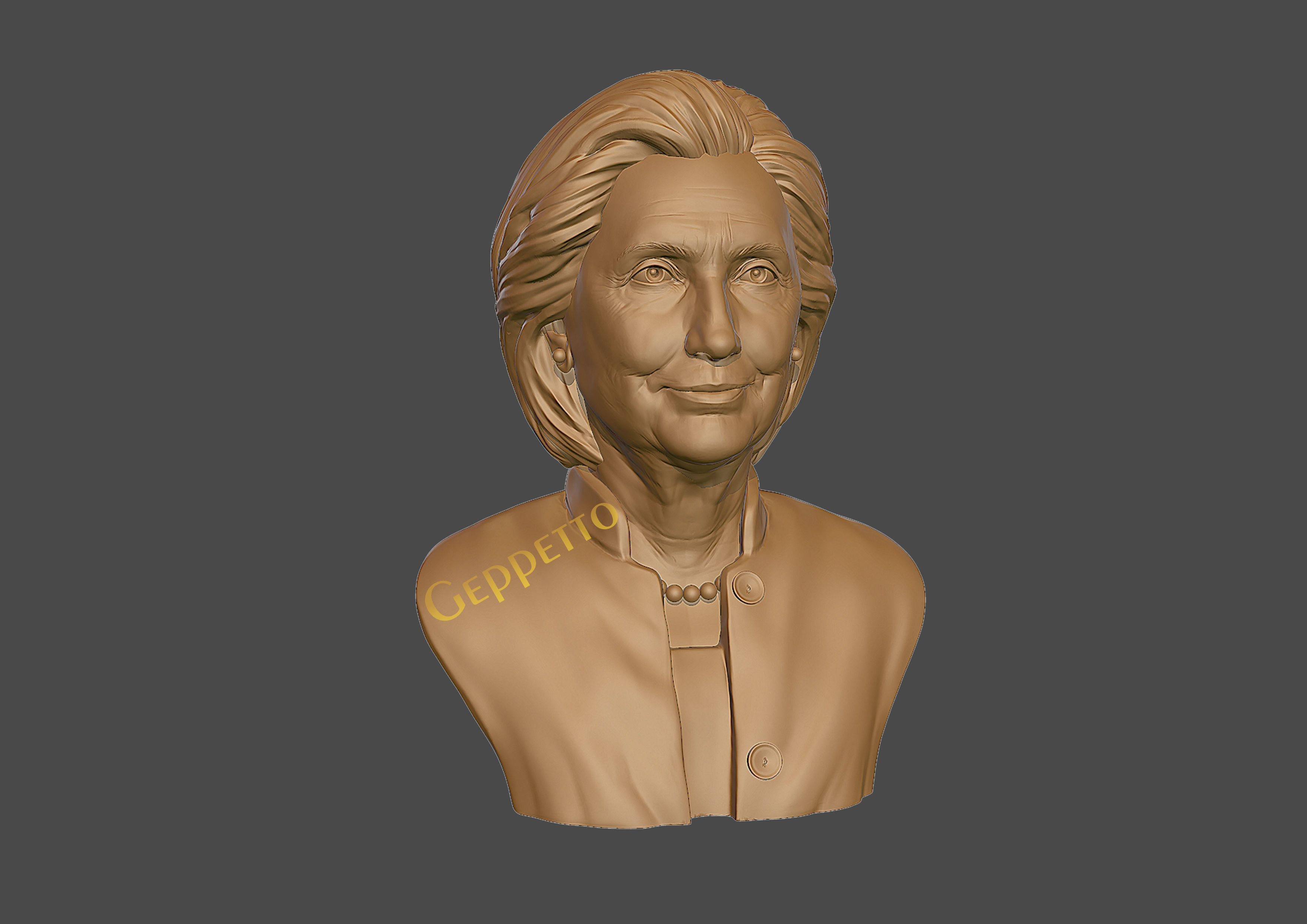 Hillary Clinton 3D printable model  3D print model_15