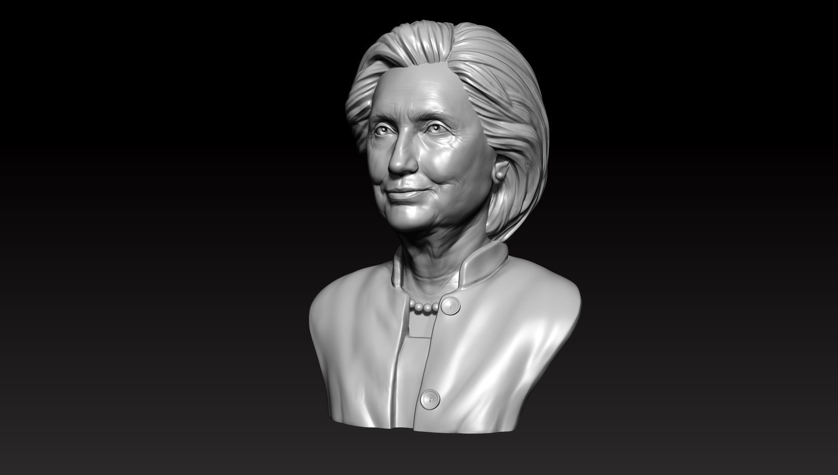 Hillary Clinton 3D printable model  3D print model_10