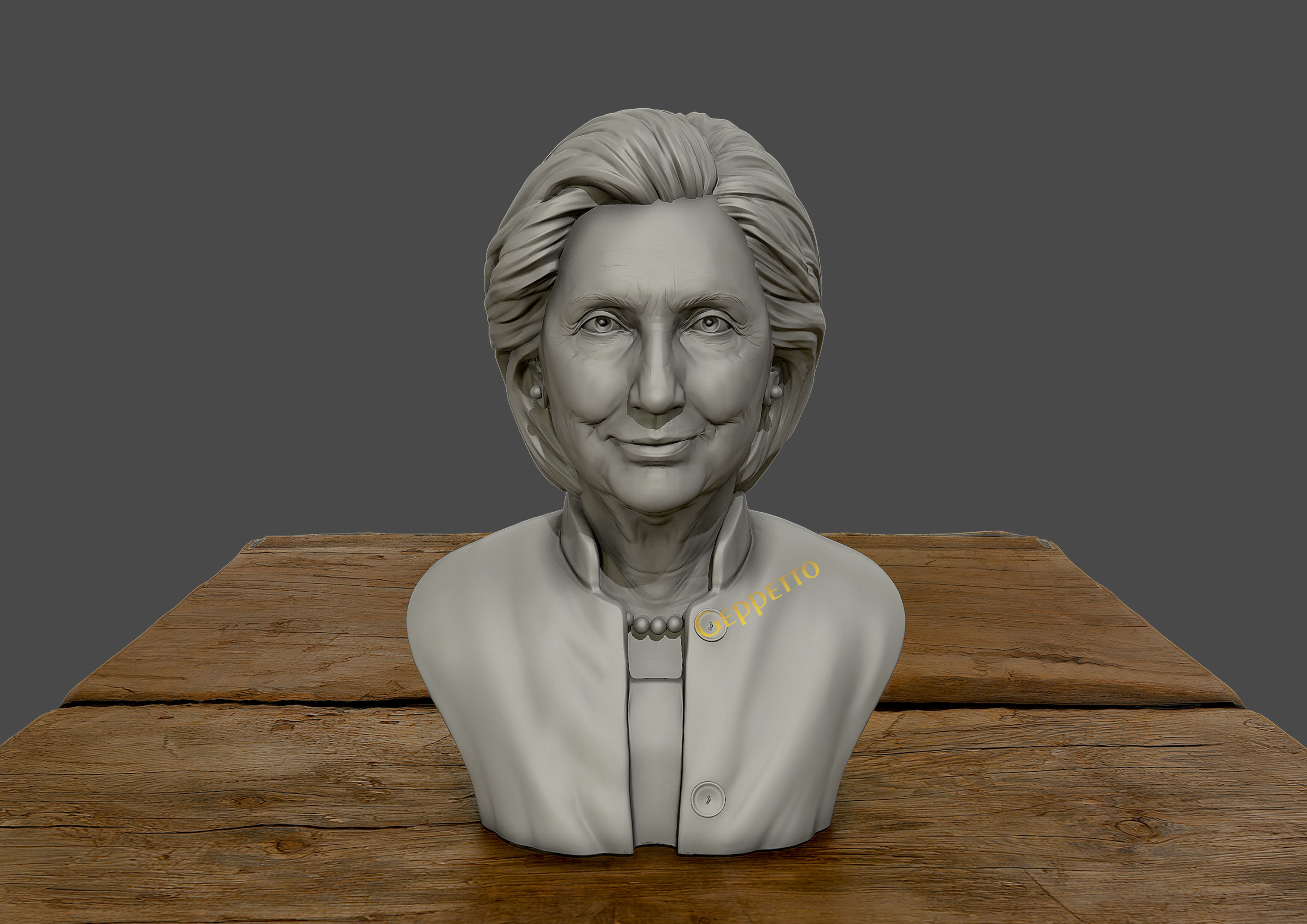 Hillary Clinton 3D printable model  3D print model_2