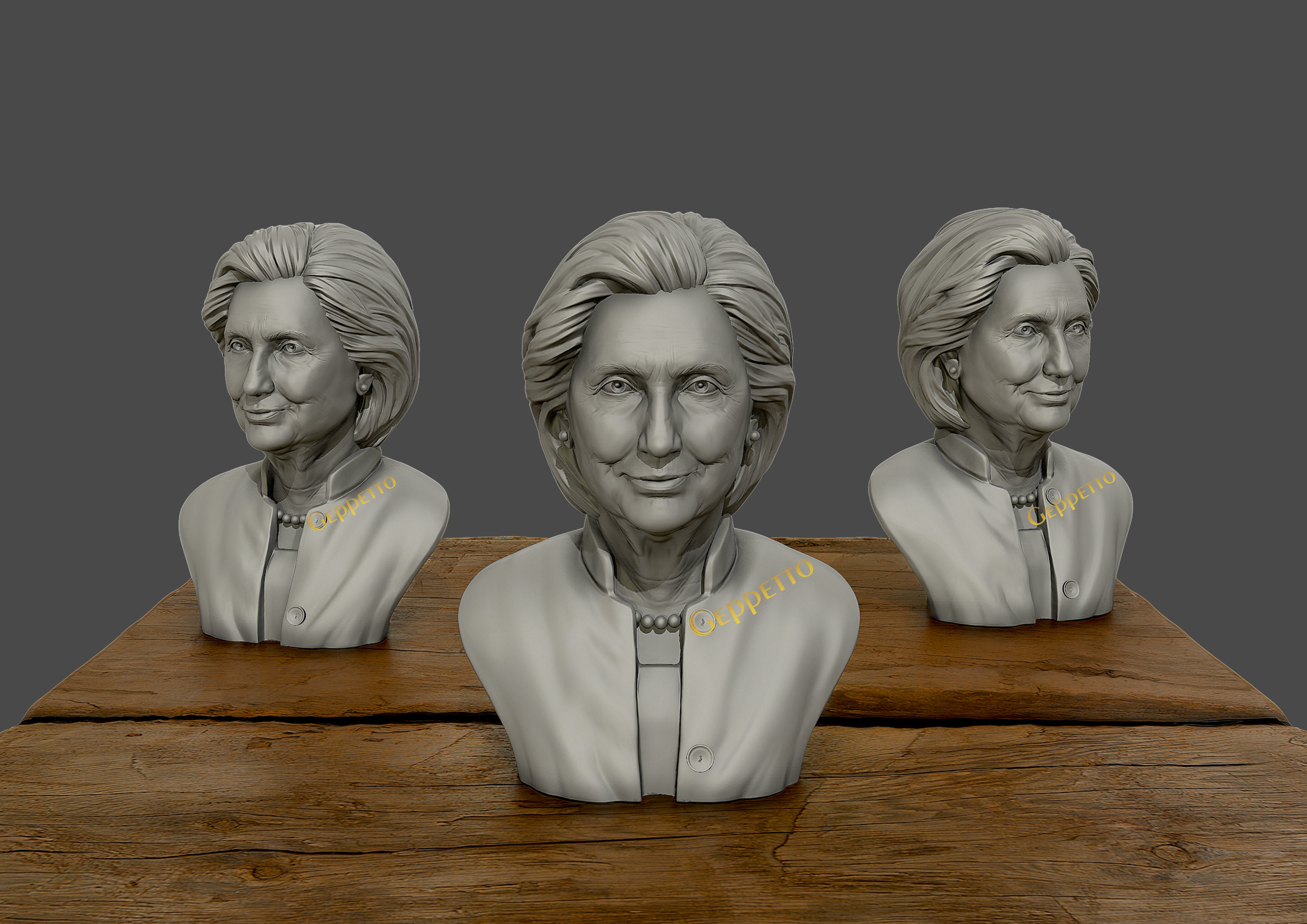 Hillary Clinton 3D printable model  3D print model_1