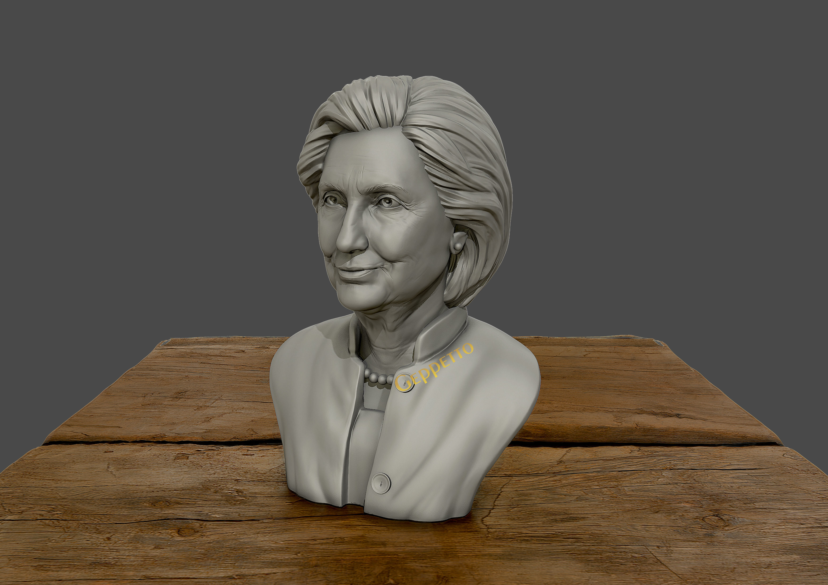 Hillary Clinton 3D printable model  3D print model_4