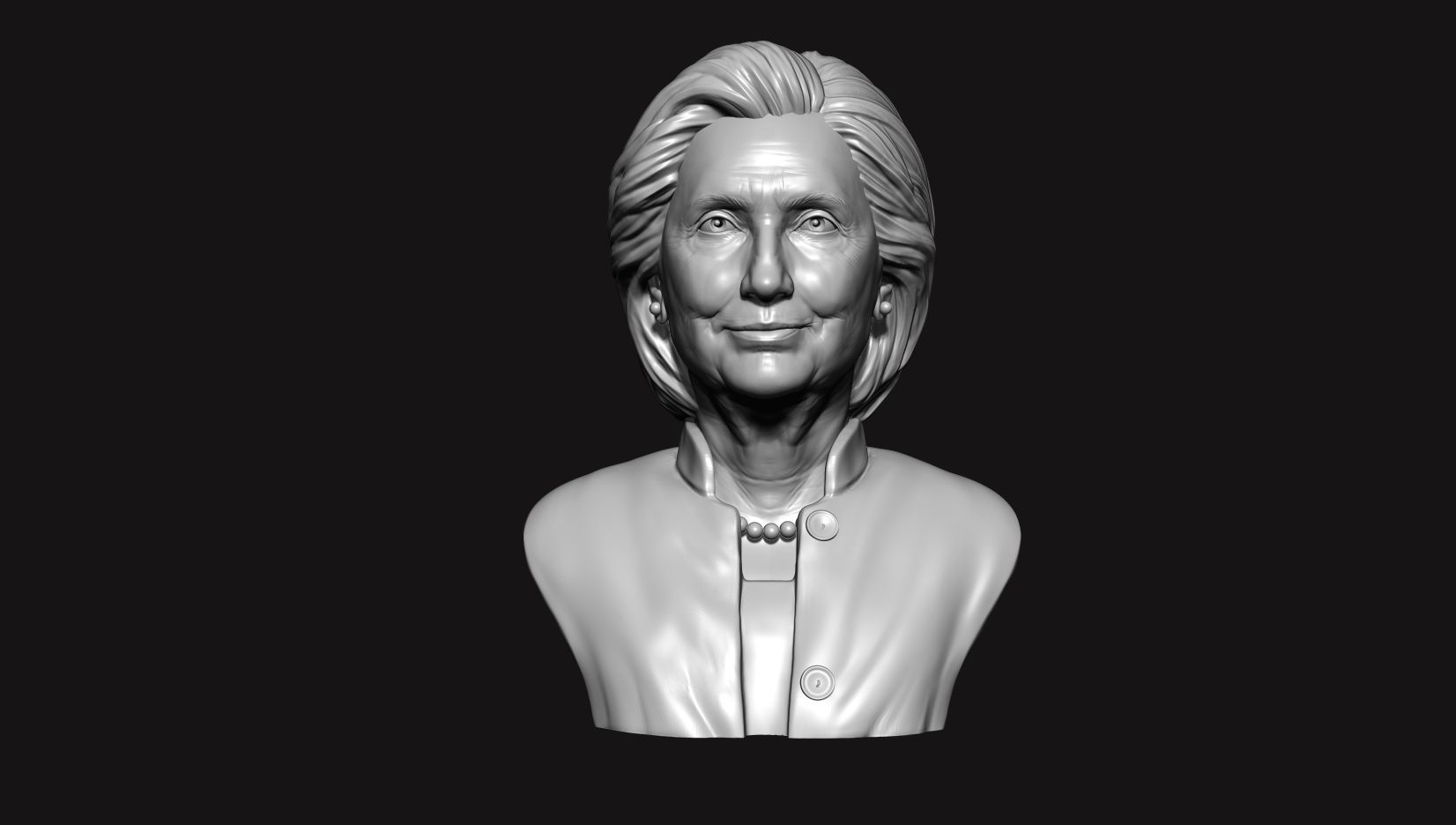 Hillary Clinton 3D printable model  3D print model_5